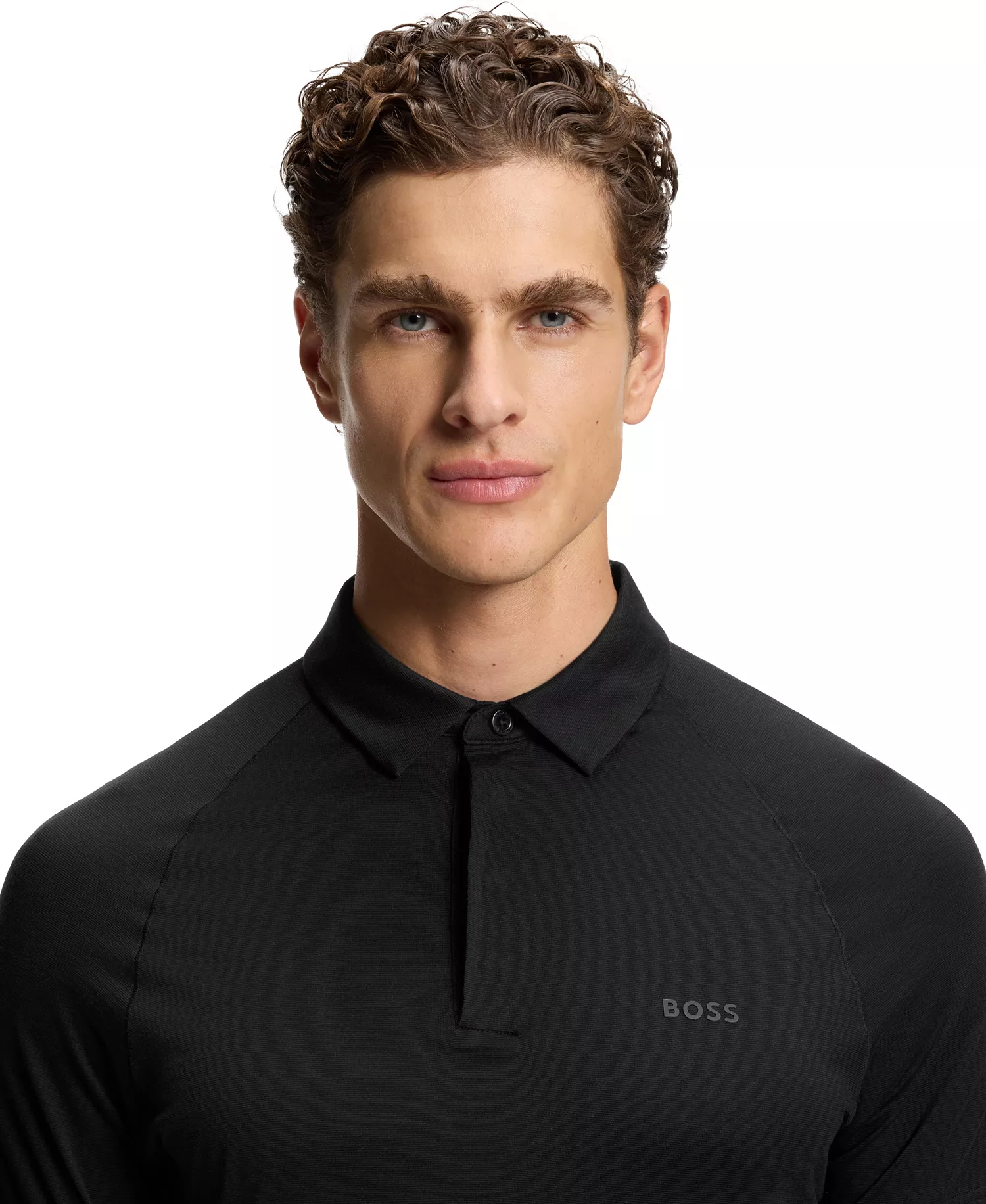 Men's Thermoregulating Active Slim-Fit Polo Shirt - Black - L