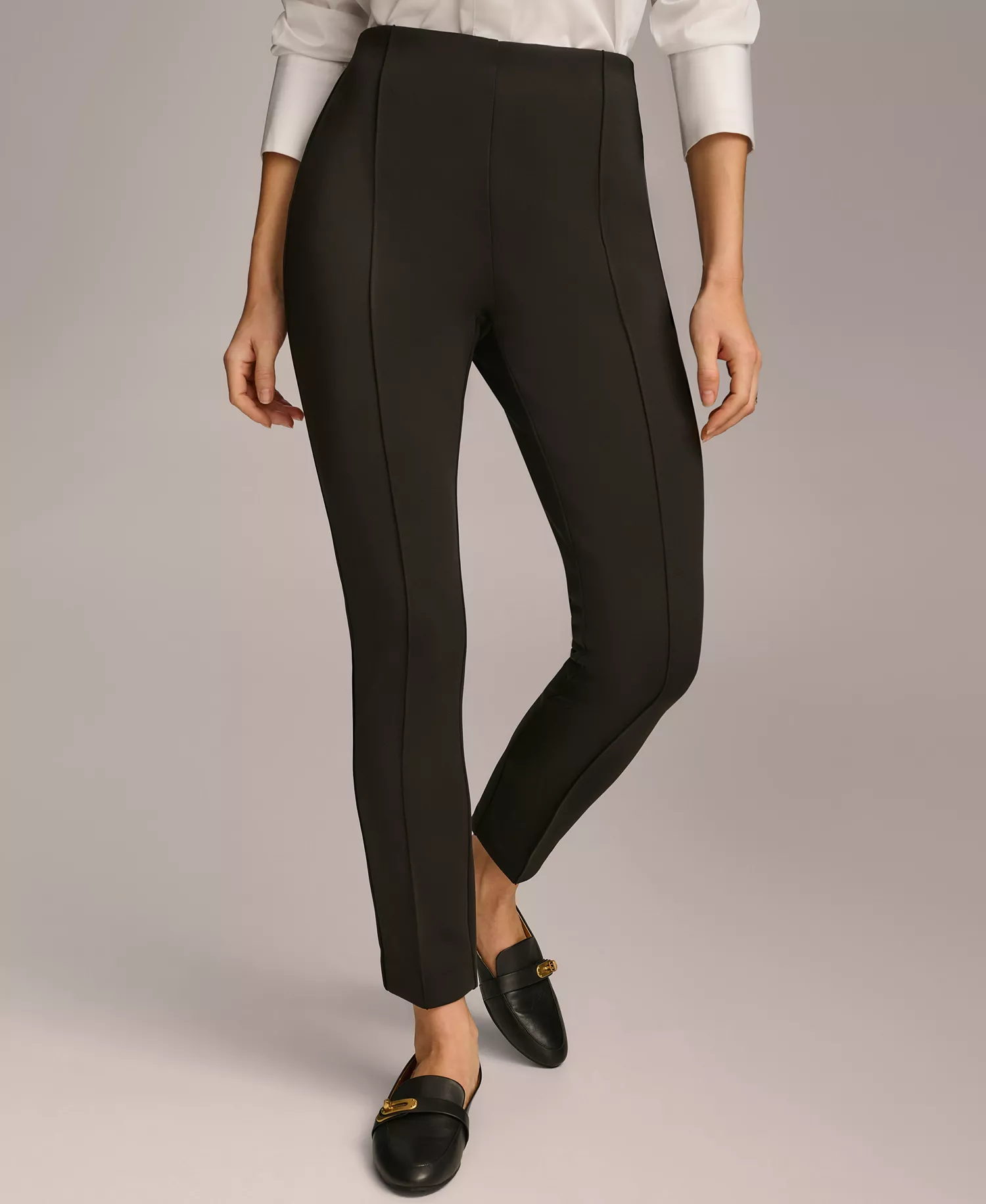 Petite Mid-Rise Ankle-Length Pants - Black - 0P