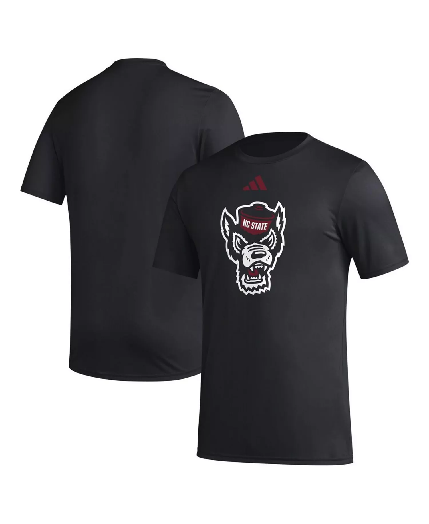 Men's Black NC State Wolfpack Primary Locker Logo Pre-Game AEROREADY T-Shirt - Black - 2XL