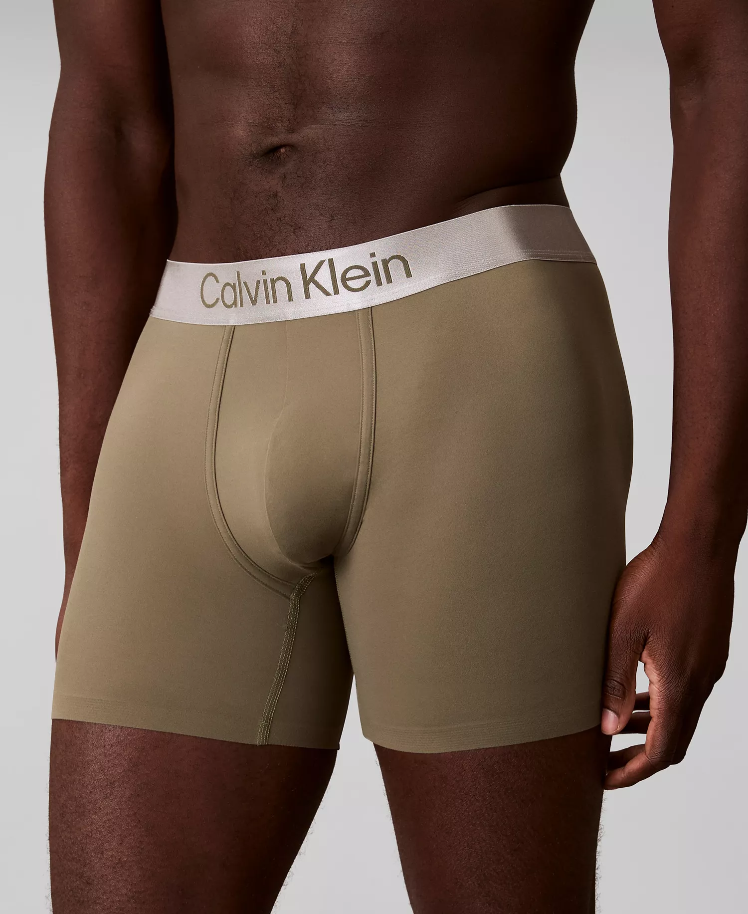 Men's Brushed Microfiber Stretch Boxer Brief - Brush Green - L