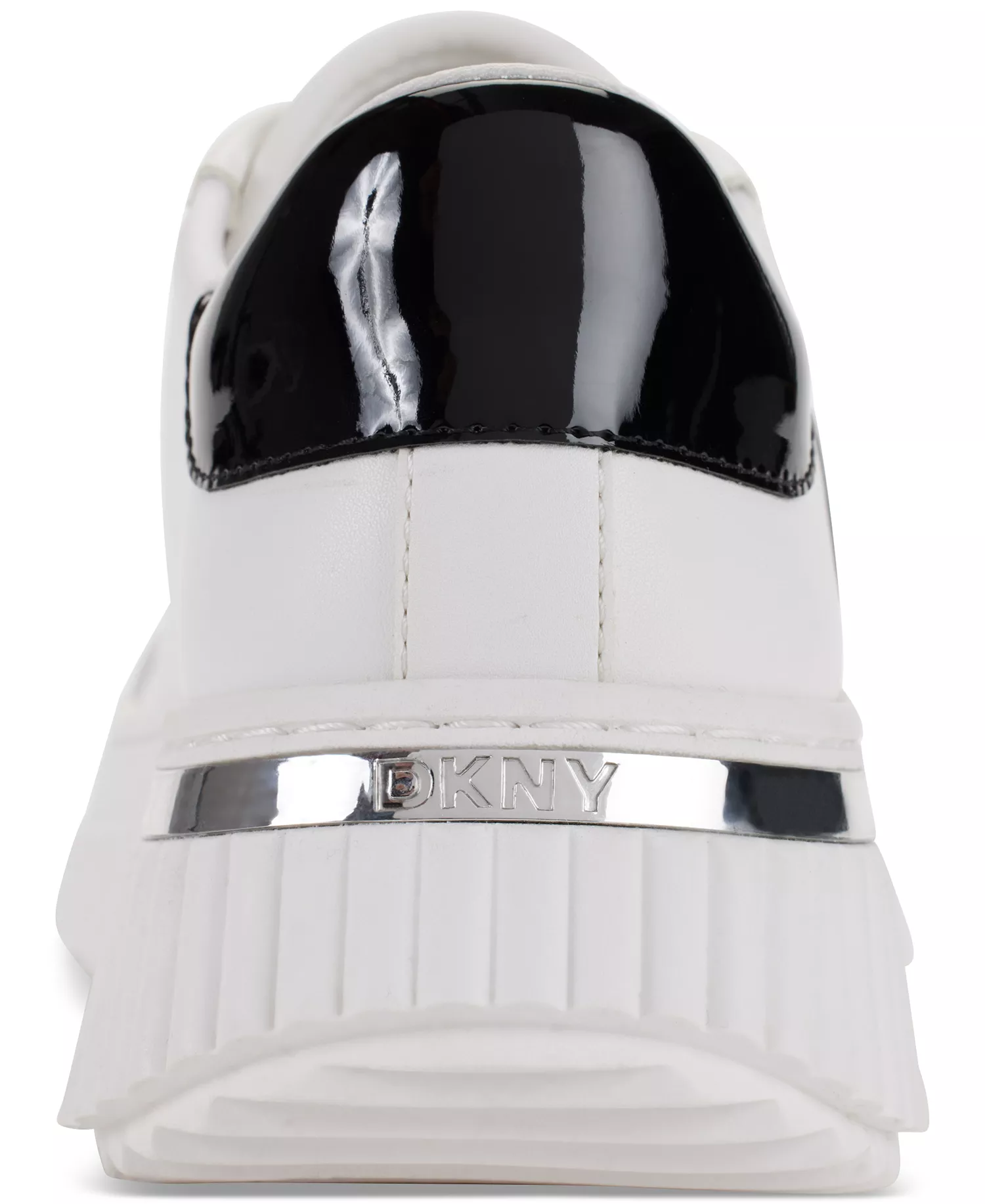 Women's Leon Lace-Up Logo Sneakers - Bright White/ Black - 10M
