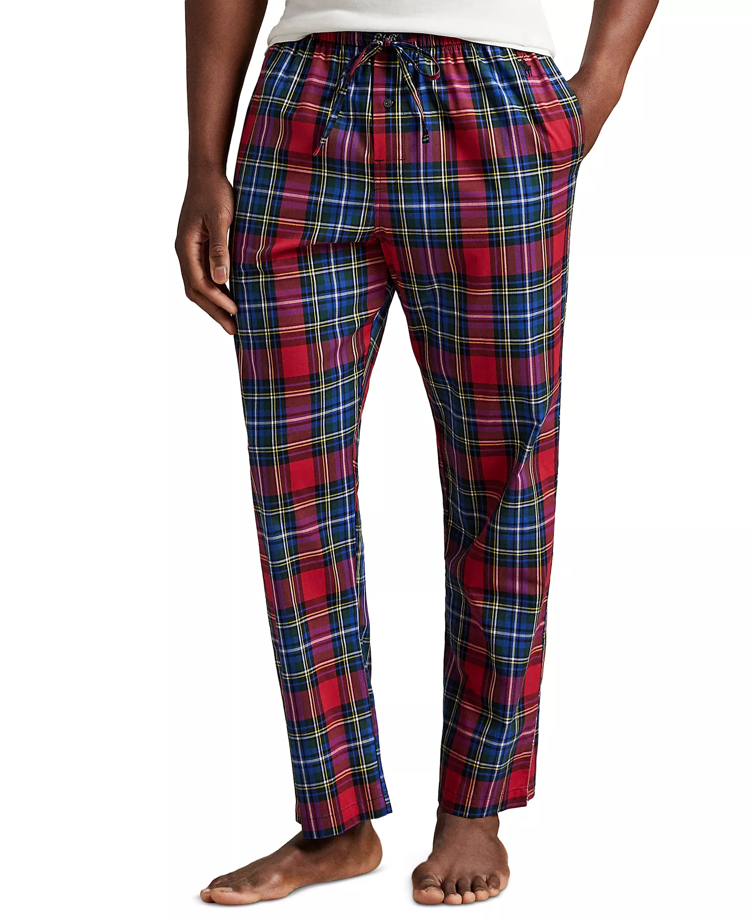 Men's Woven Plaid Pajama Pants - Bistro Plaid - L