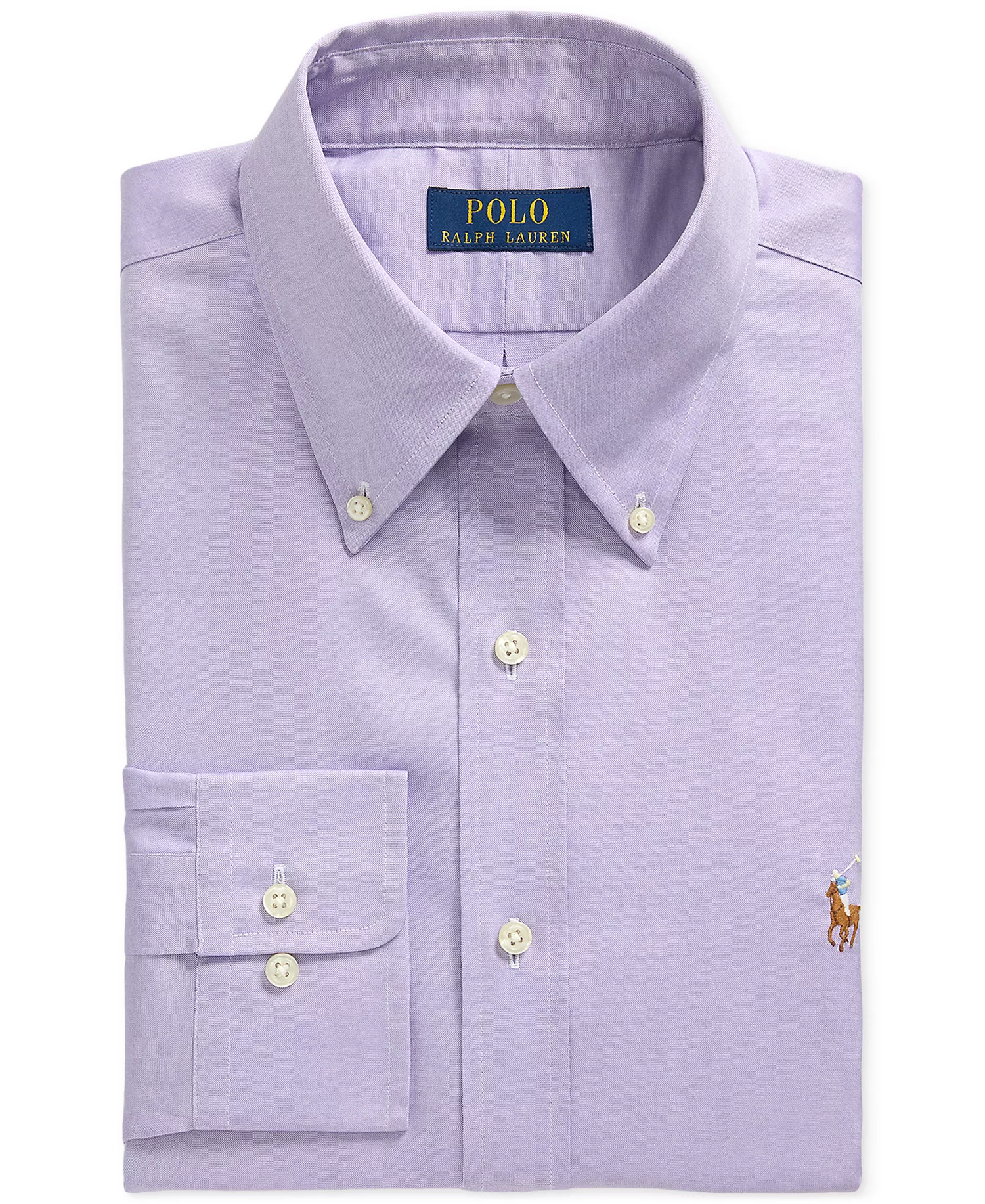 Men's Classic-Fit Pinpoint Oxford Shirt - Light Purple/White - 15 34/35