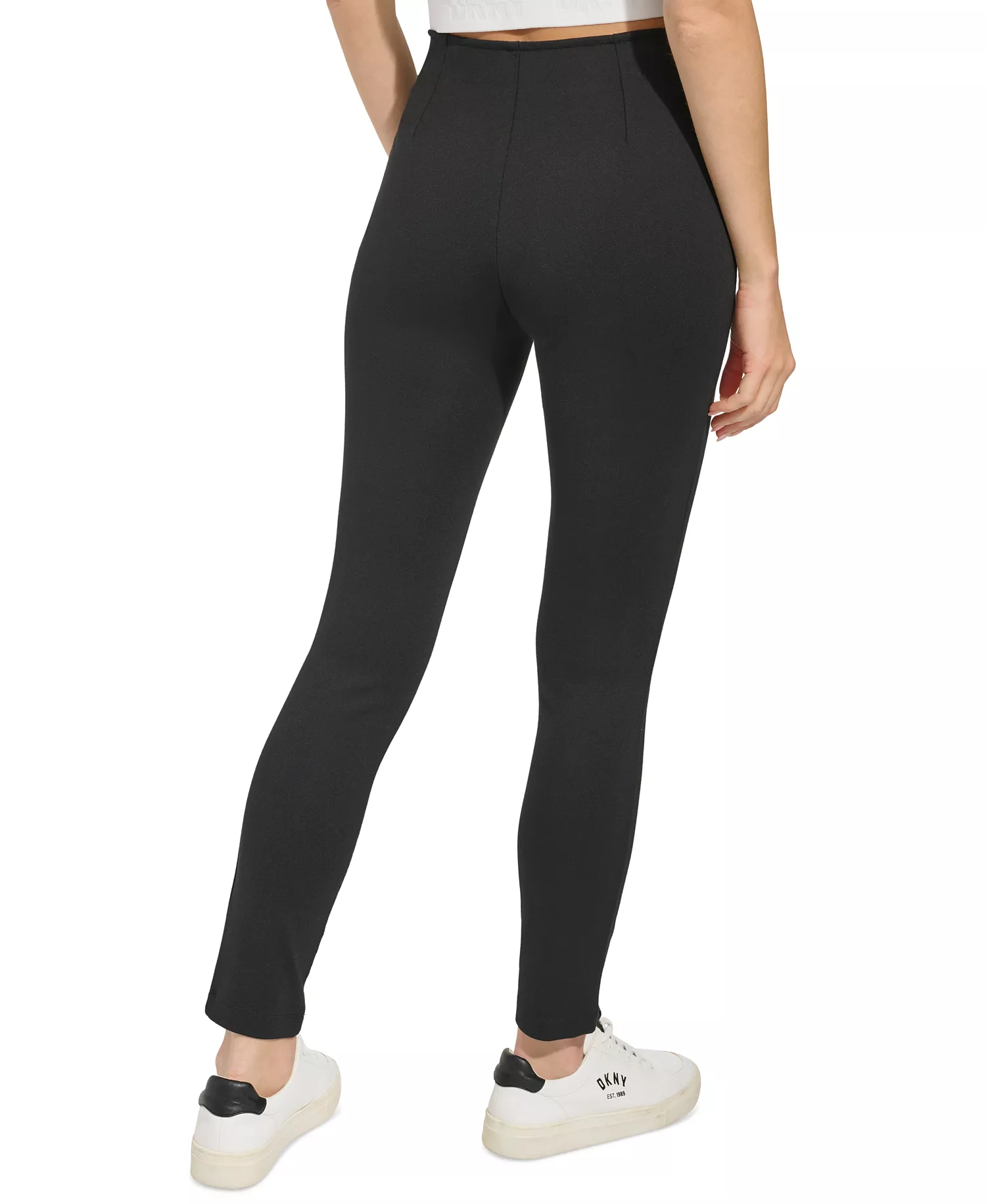 Slim Leg Pull On Ponte Ankle Pant - Black - L