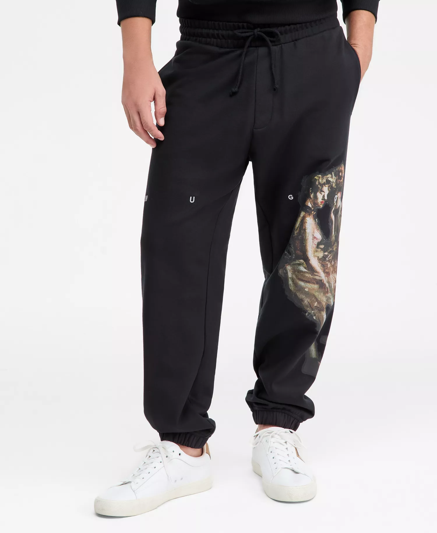 Men's Dabuno Relaxed-Fit Graphic Drawstring Pants - black - L