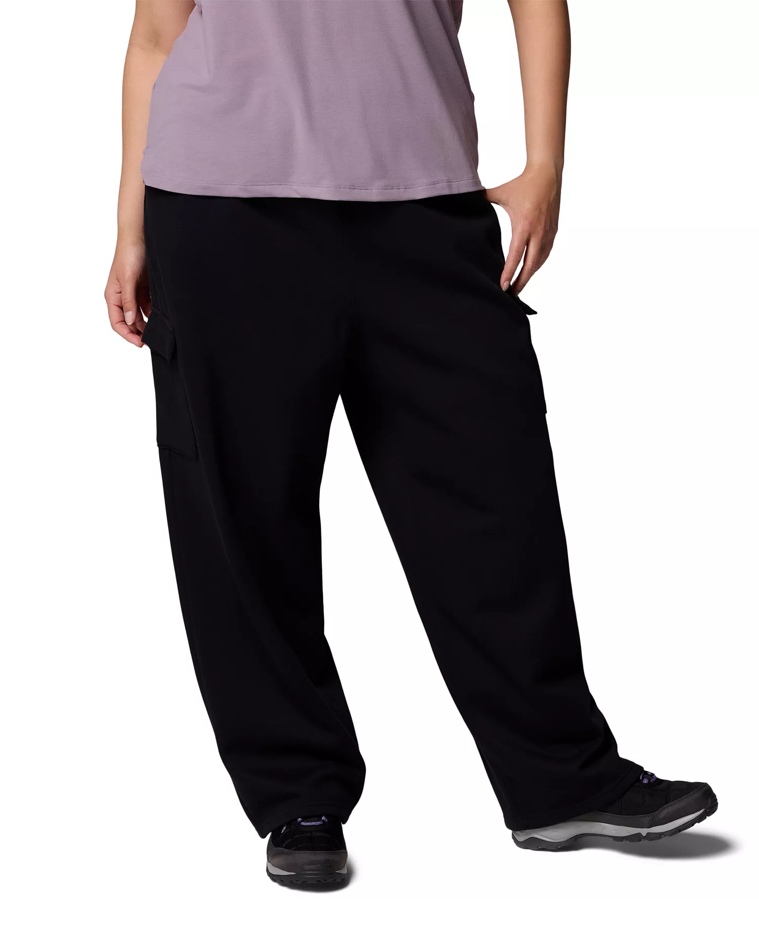 Plus Aldermore Fleece Cargo Pants - Black - 1X