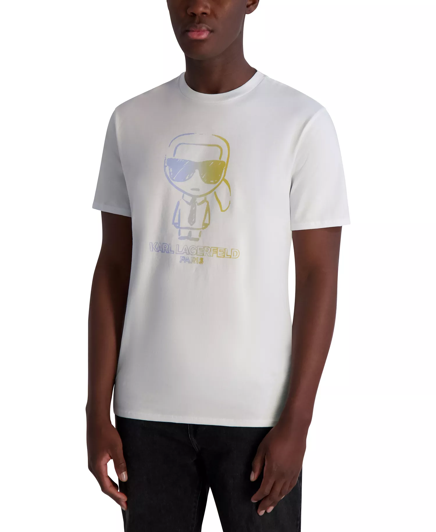 Men's Faded Logo Graphic T-Shirt - White - 2XL