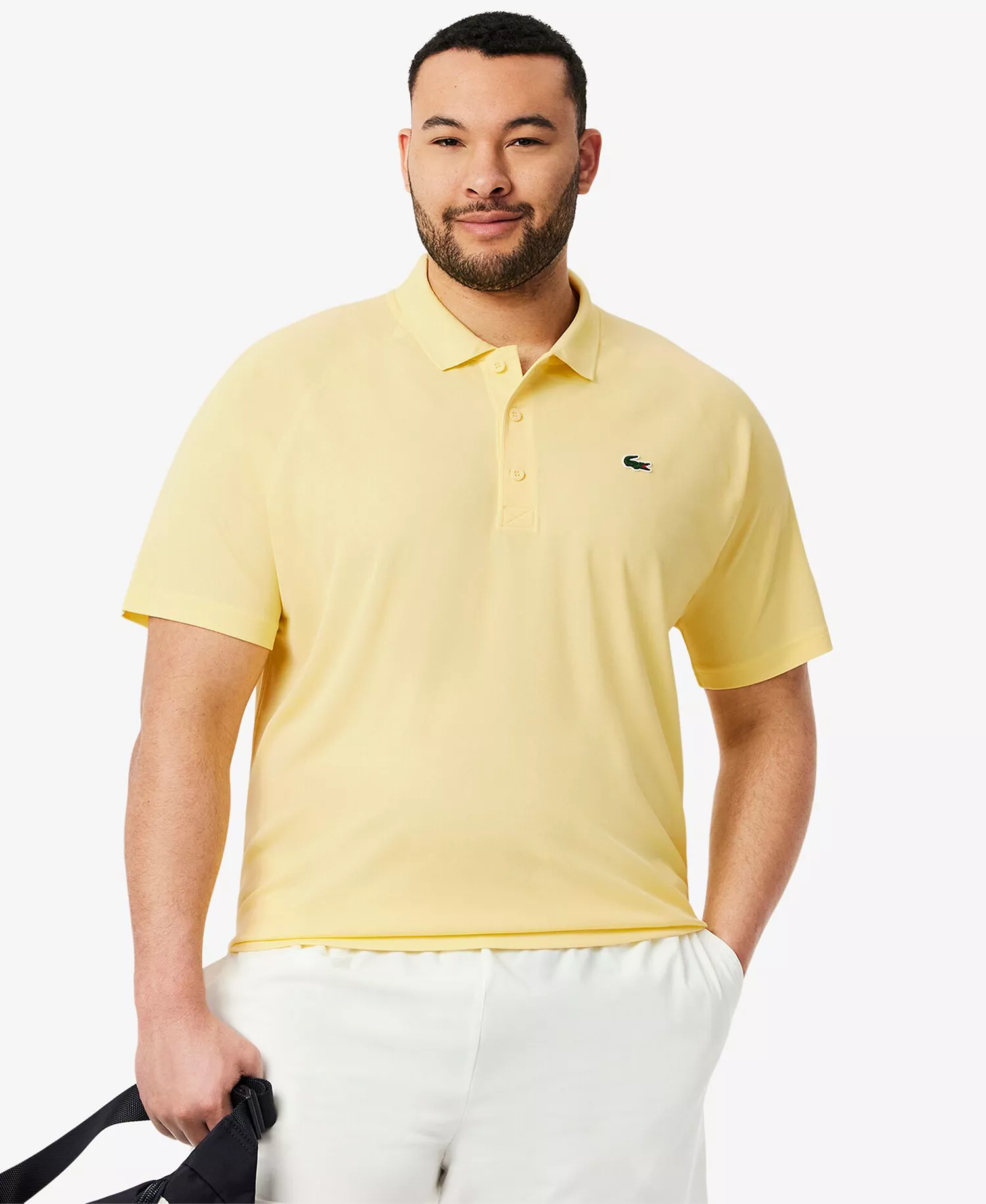 Men's Breathable Run-Resistant Interlock Polo Shirt - 107 Yellow - 2XL