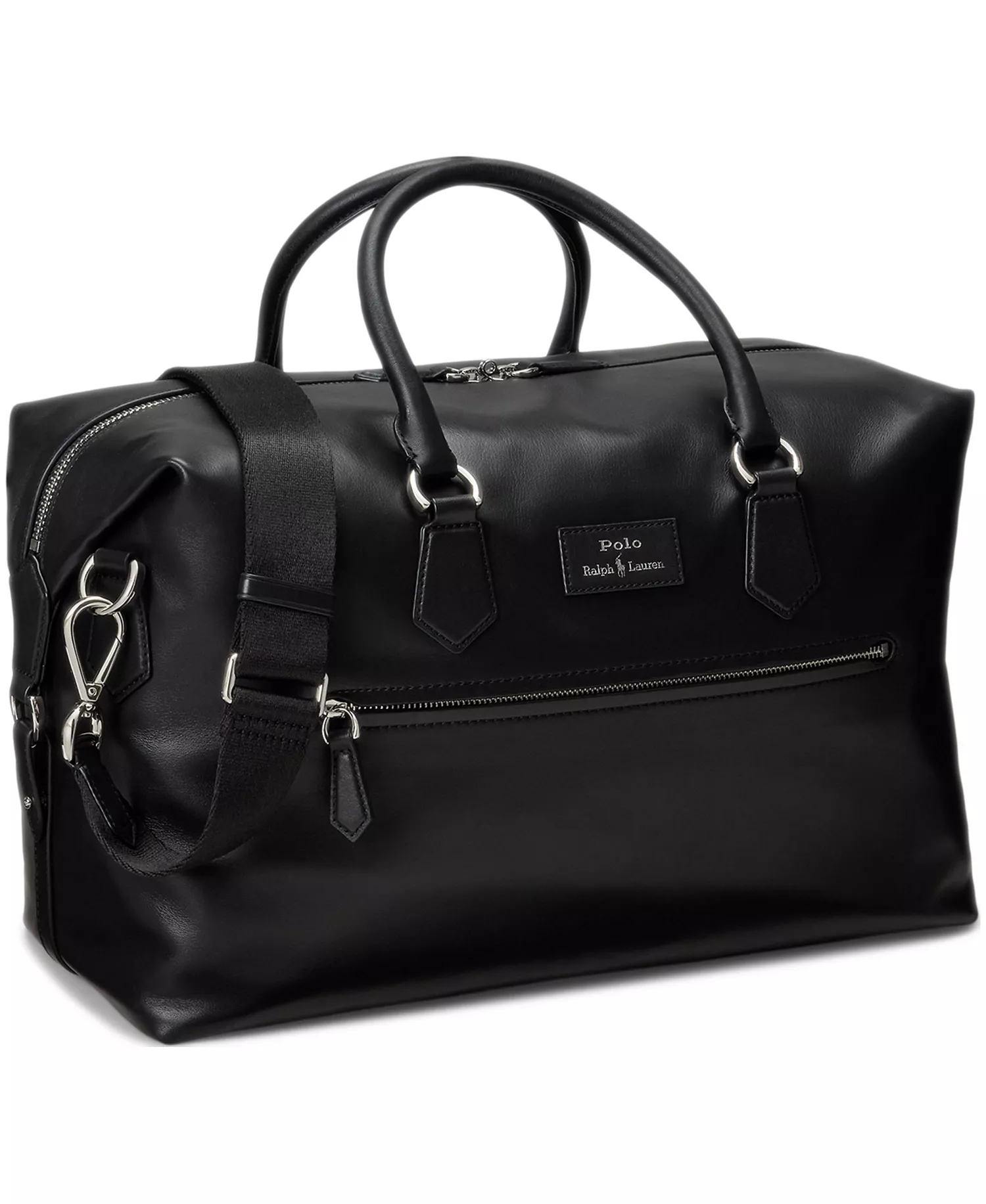 Men's Smooth Leather Duffel - Black - No Size