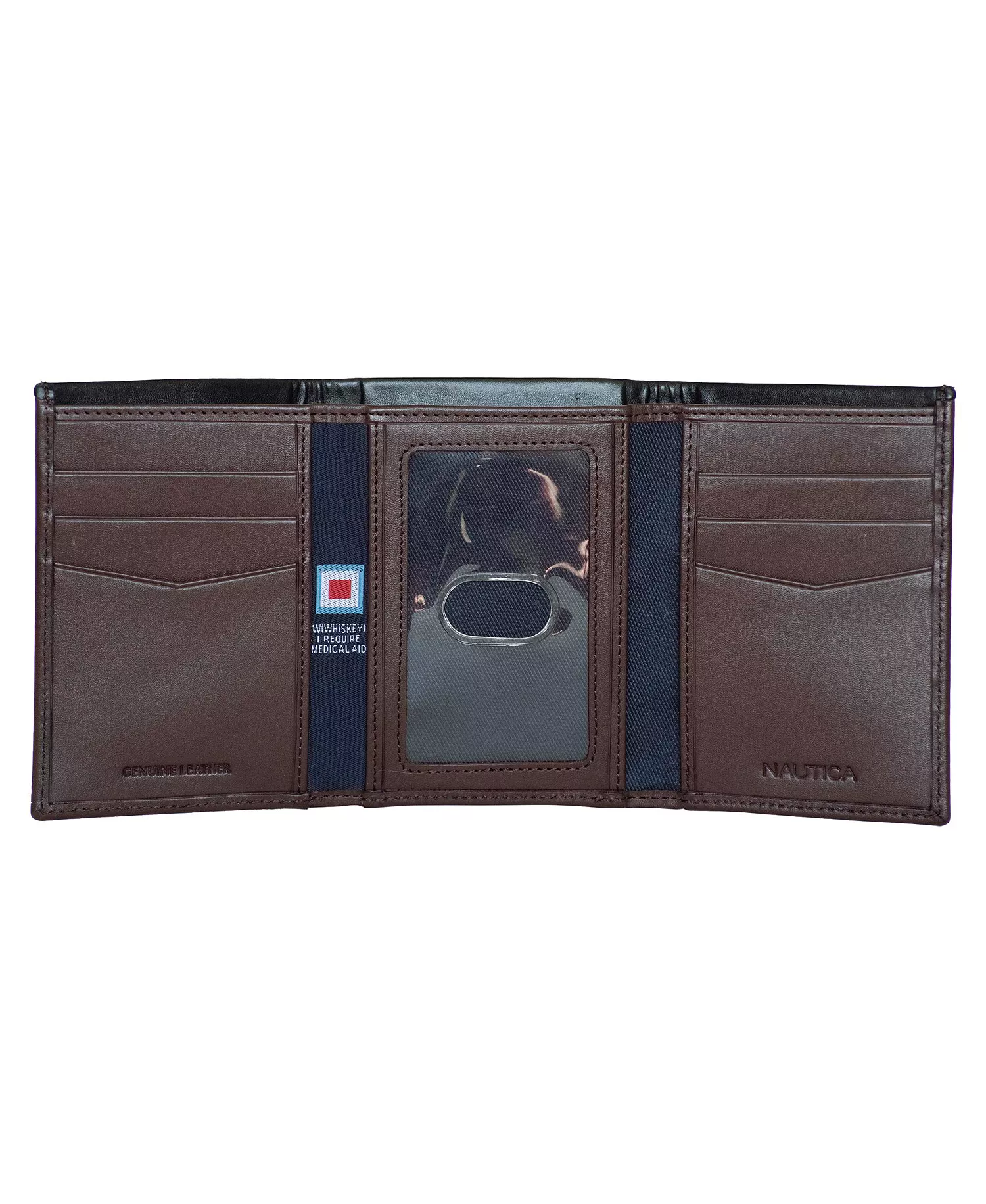 Men's Pop J Class Trifold Wallet - Black, Brown - ONE SIZE