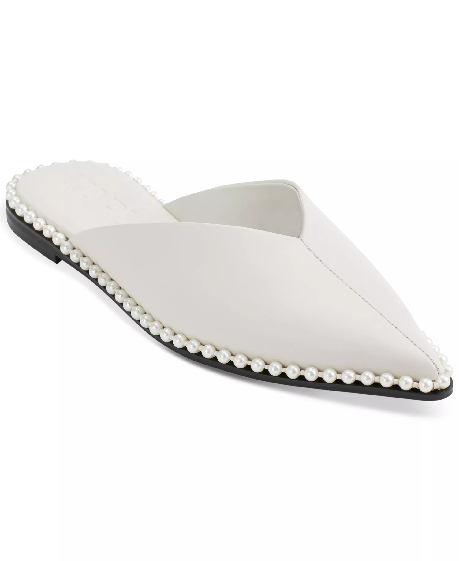 Women's Vyra Studded Mule Flats - Soft White - 5M