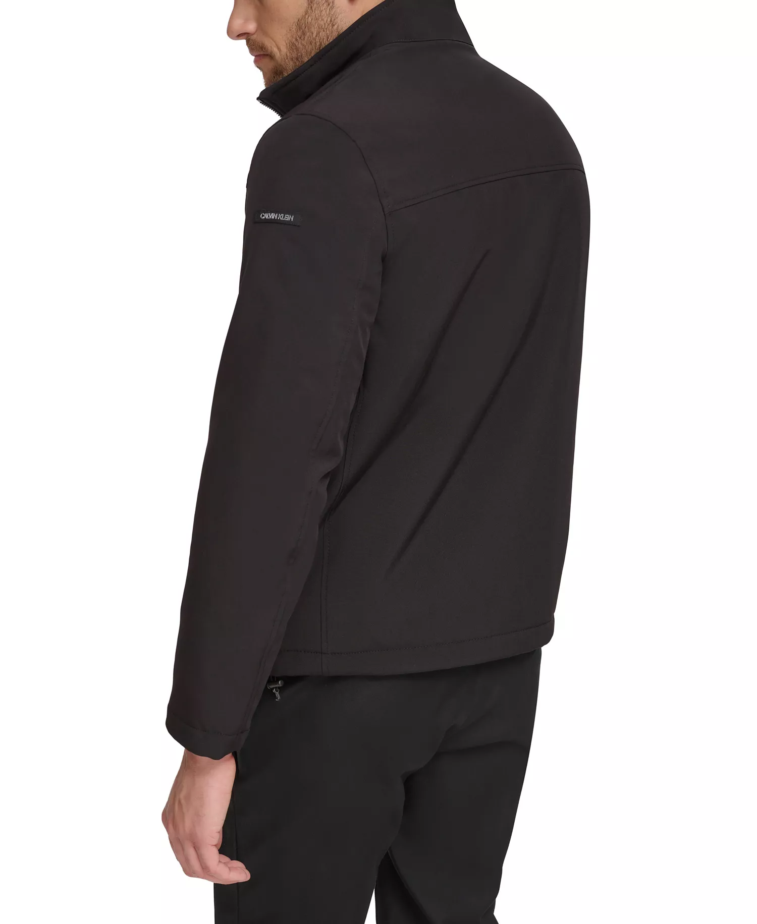 Men's Sherpa Lined Classic Soft Shell Jacket - Black - 2XL