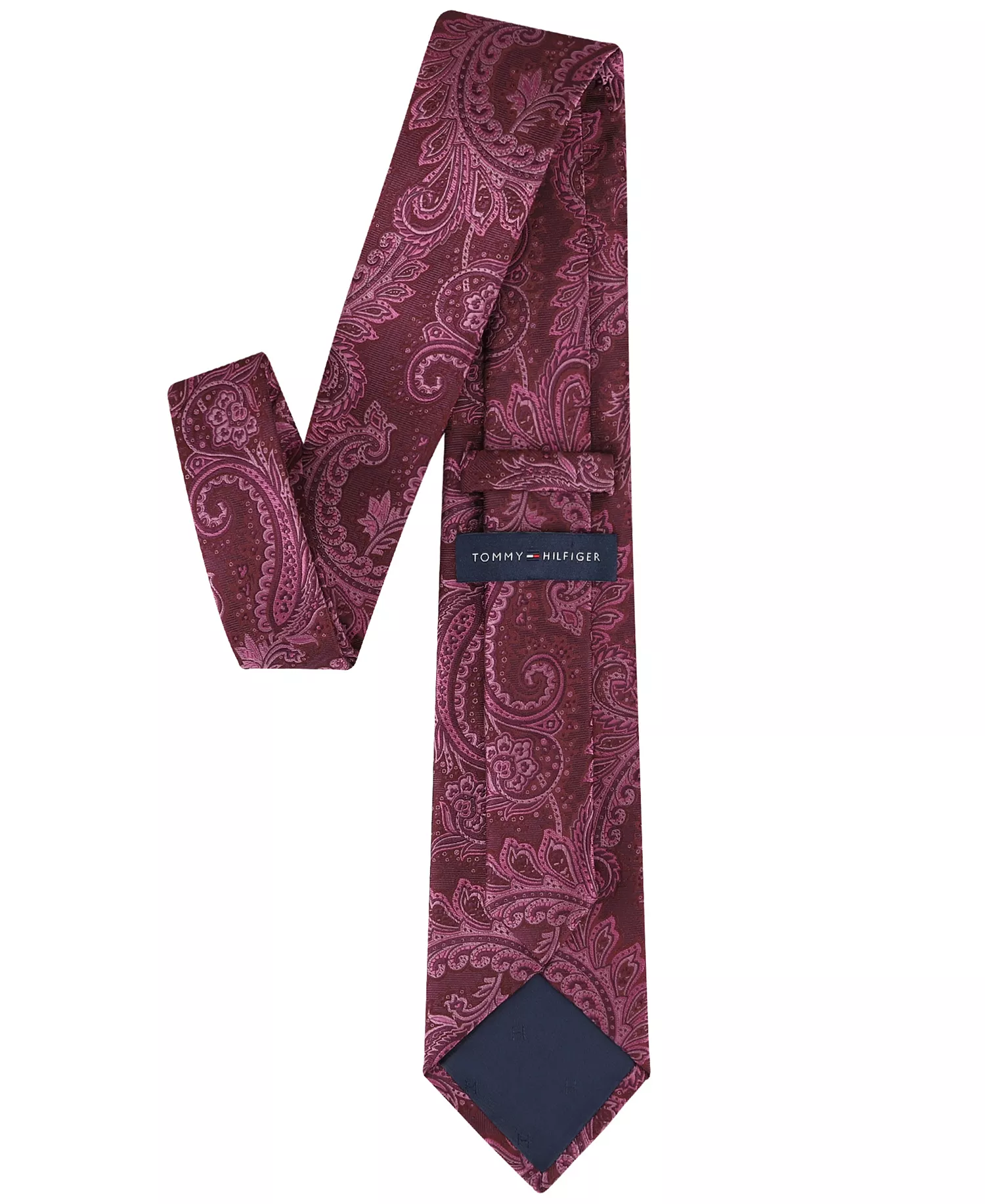 Men's Lucia Classic Paisley Tie - Wine - ONE SIZE