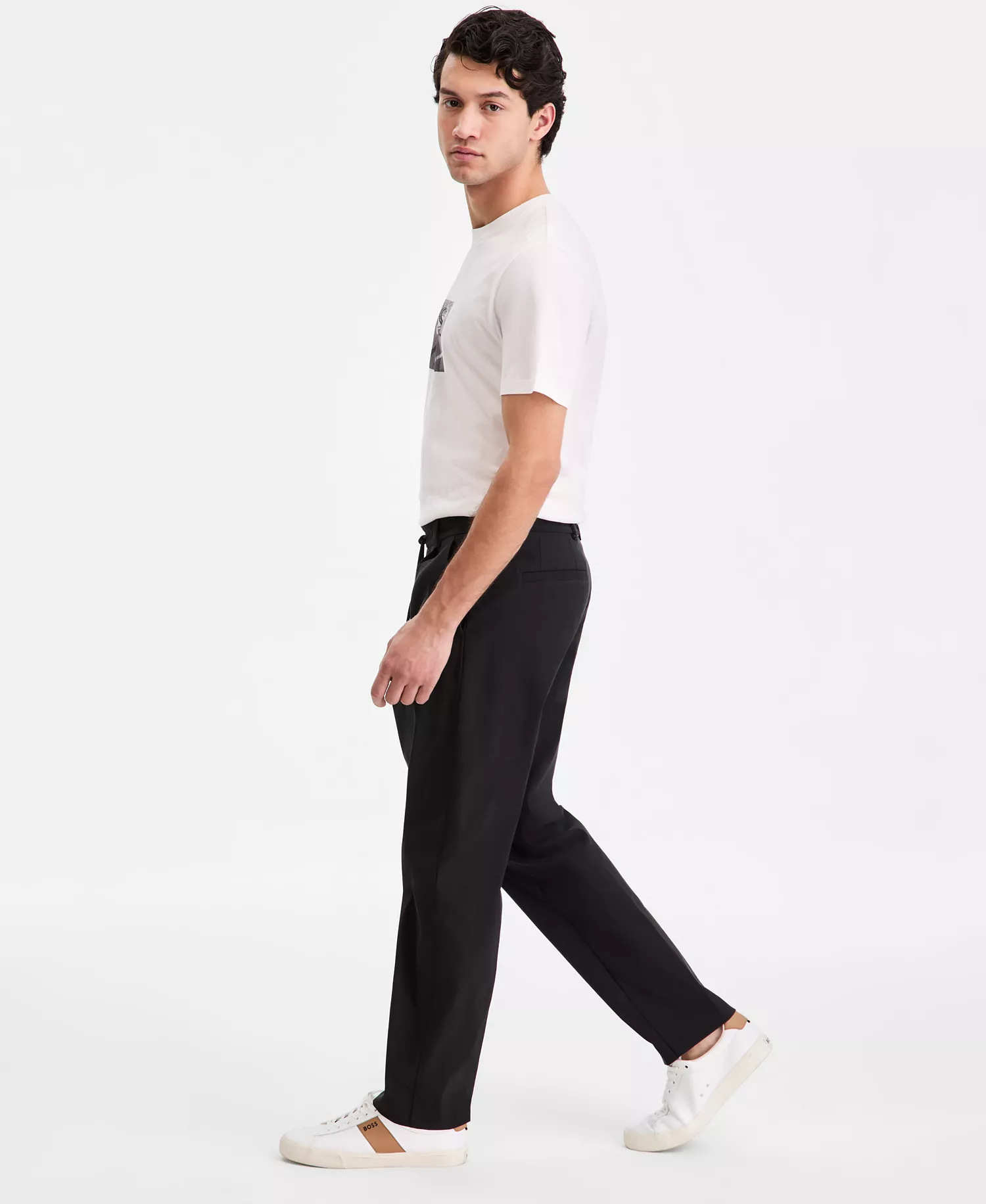 Men's Regular-Fit Pants - Black - 30R