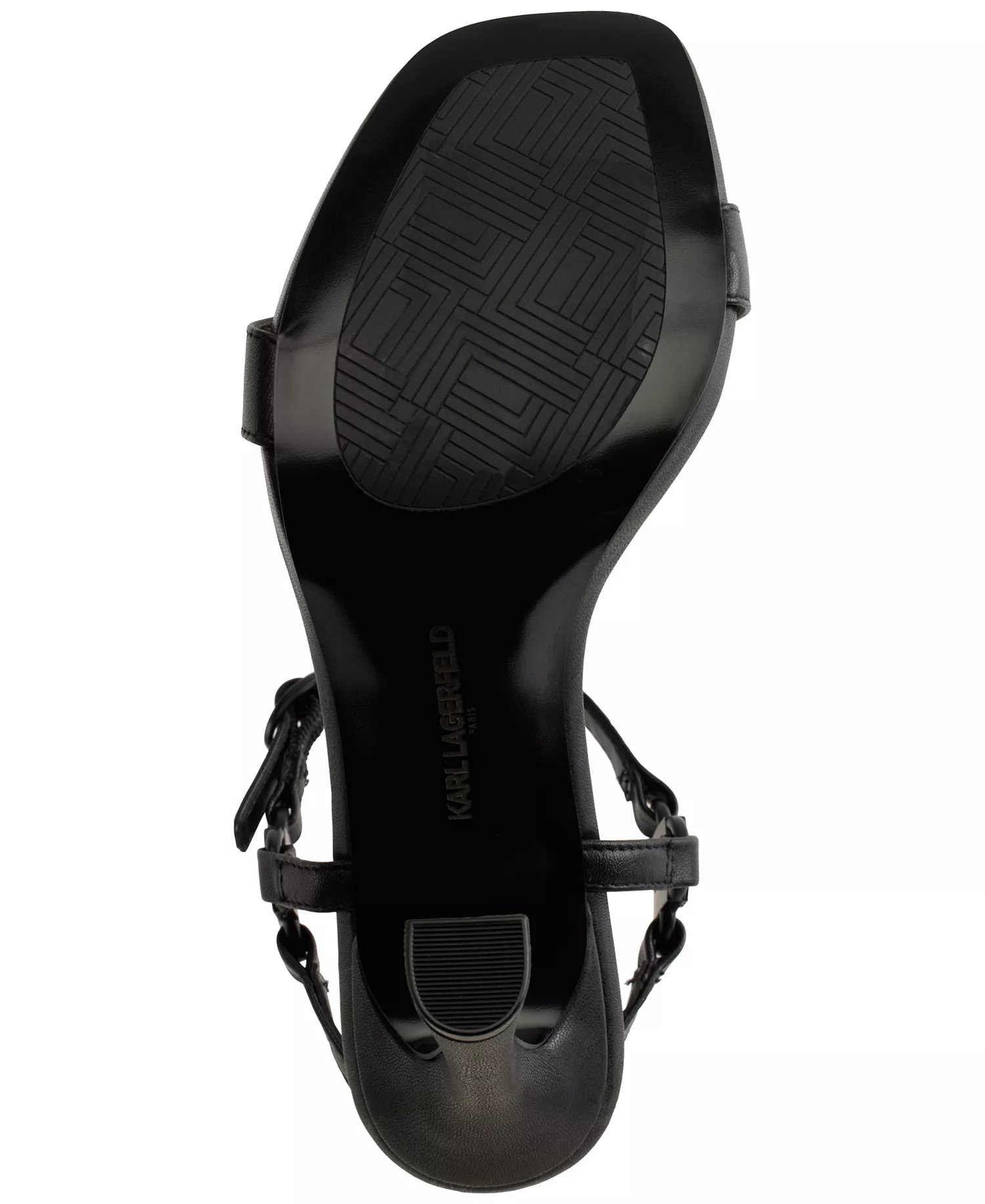 Cybil High-Heel Square-Toe Sandals - Black - 10M
