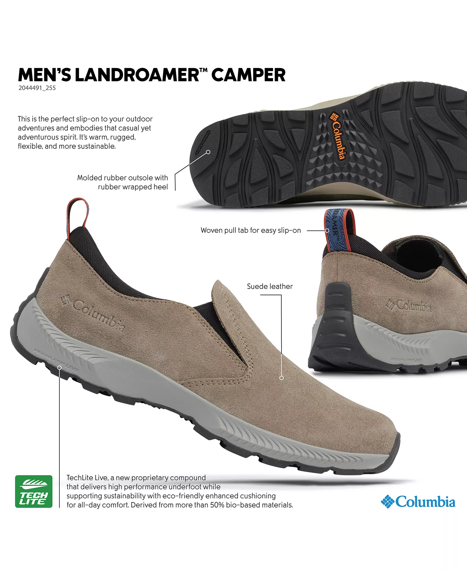 Men's Landroamer Slip-On Camper Shoes - Mud, Warp Red - 7M