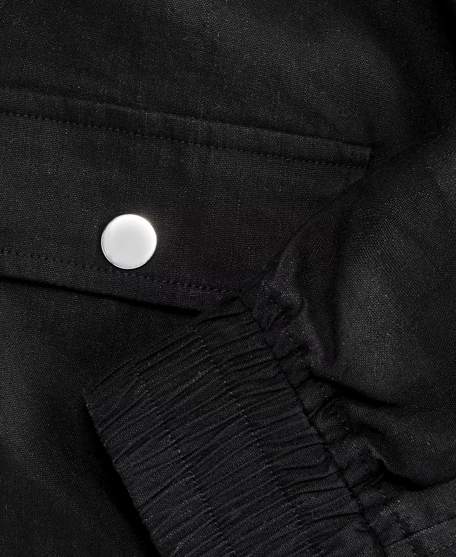 Women's Linen-Blend Bomber Jacket, Macy's Exclusive - Deep Black - L