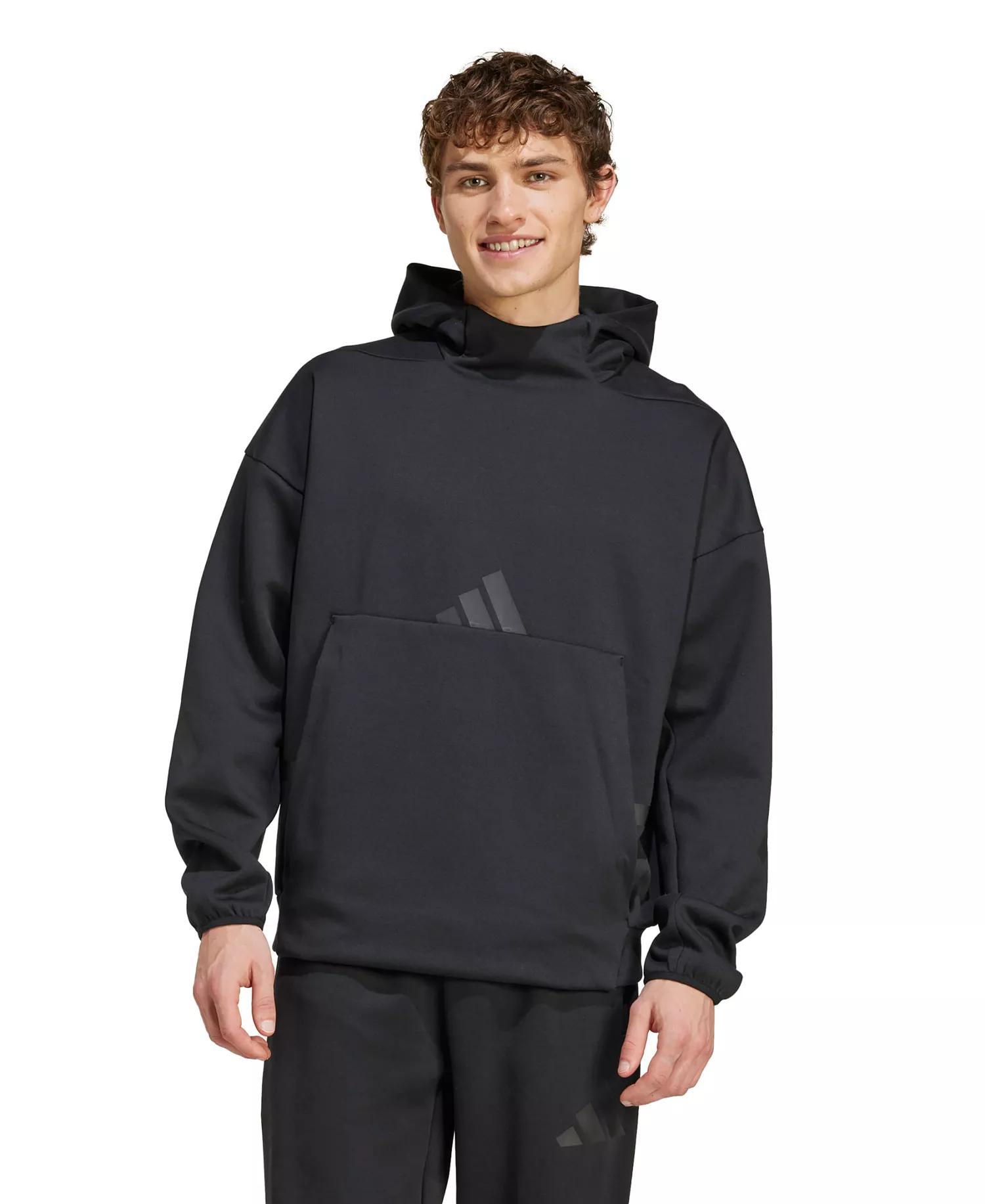 Men's Loose Fit Sweatshirt - Black - L
