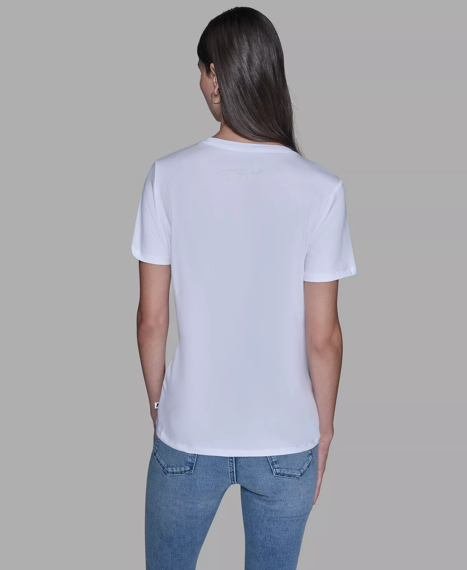 Women's Mixed Motif Printed T-Shirt - White - L