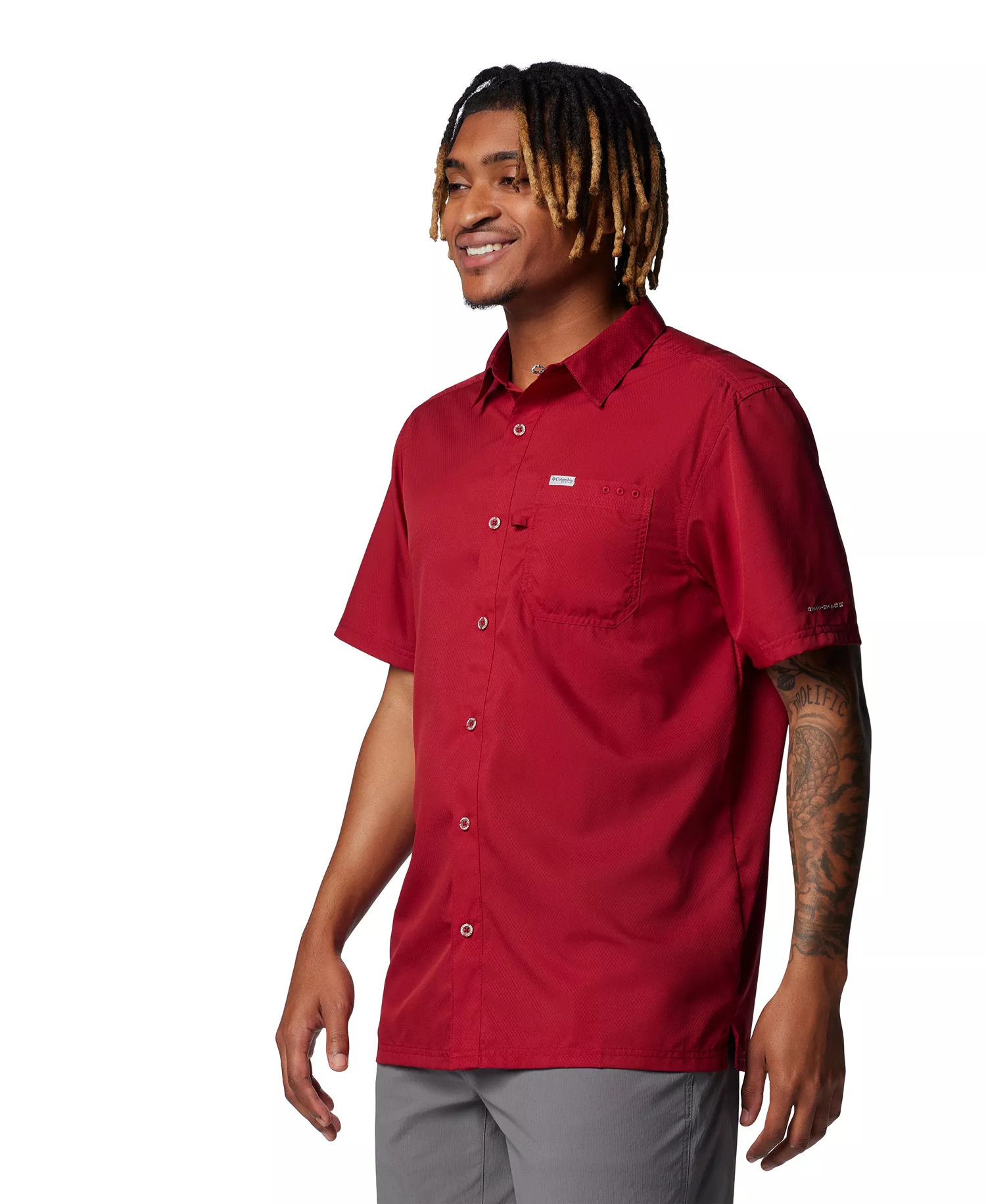 Men's Slack Tide Camp Shirt - Beet - L