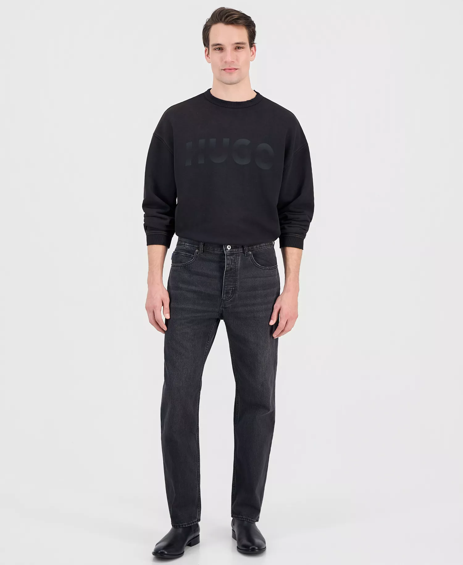 Men's Jonah Regular-Fit Straight-Leg Jeans - Charcoal - 29x32