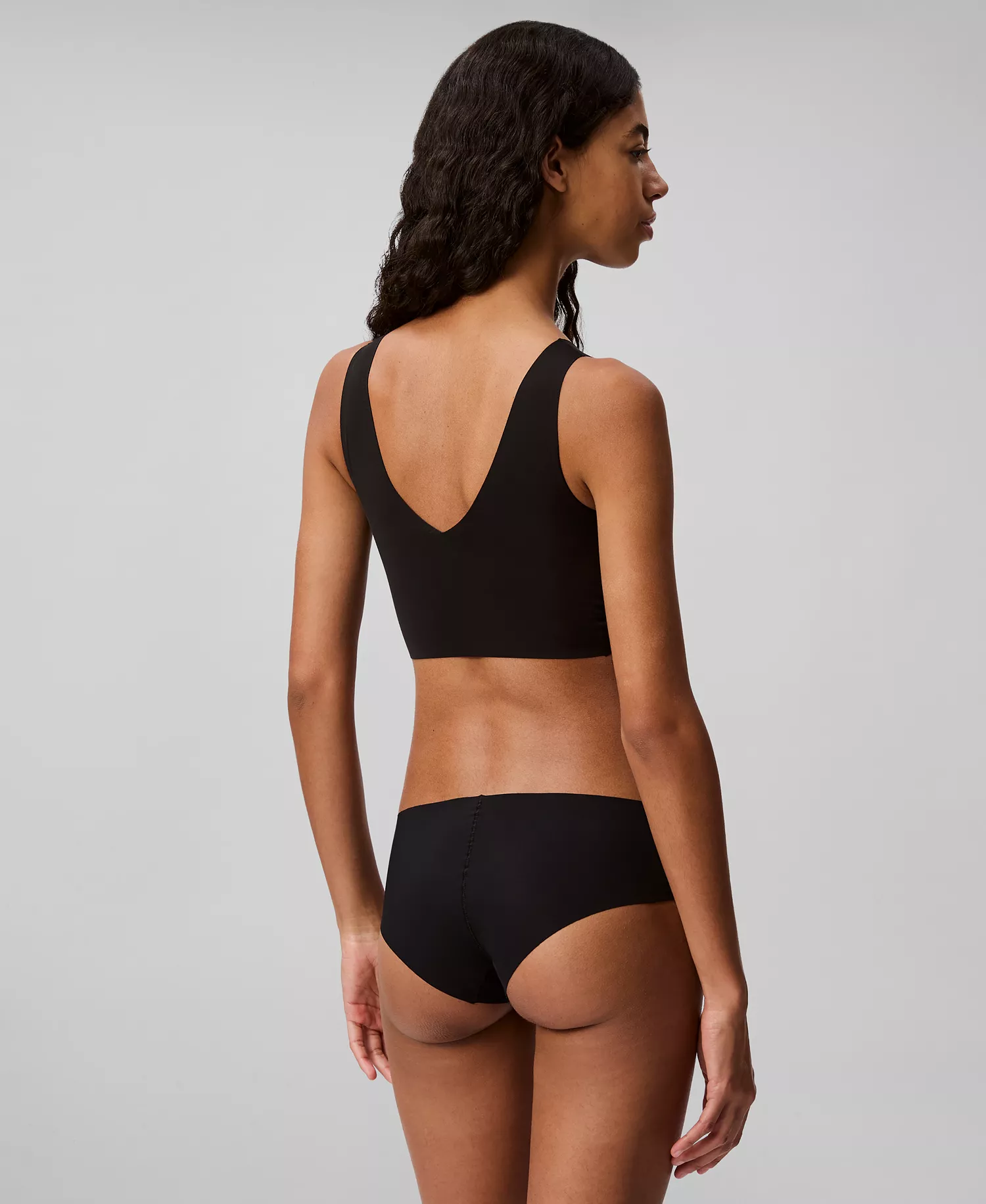 Women's Invisibles Microfiber Stretch Hipster Underwear-D3429 - Black - L