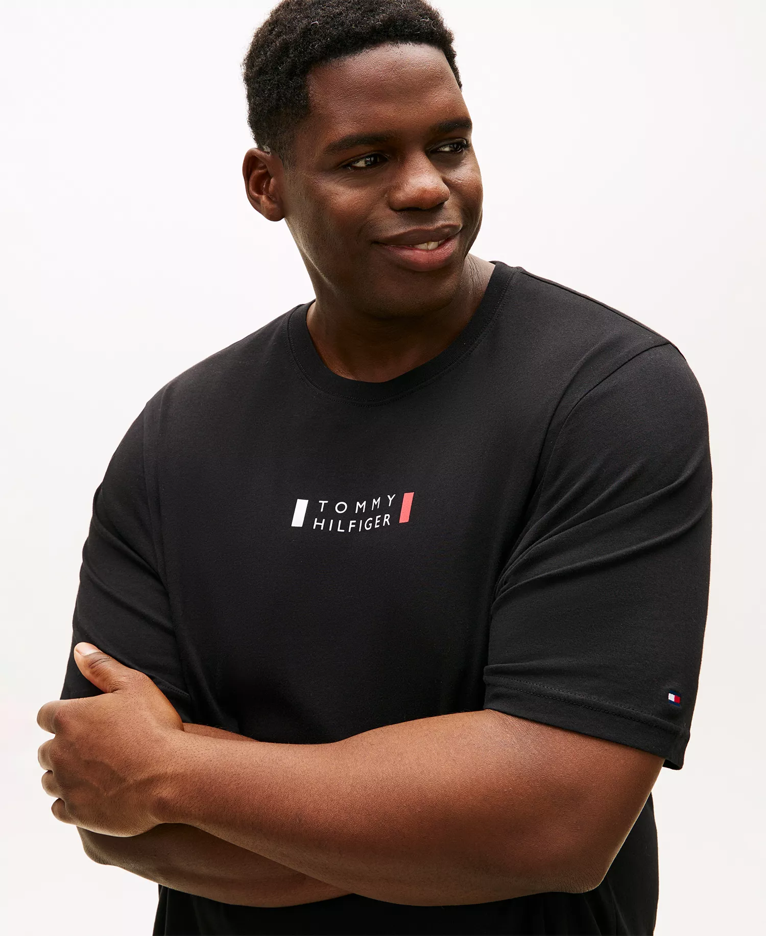 Men's Big & Tall Small Center Logo T-Shirt - Black - 2XLT