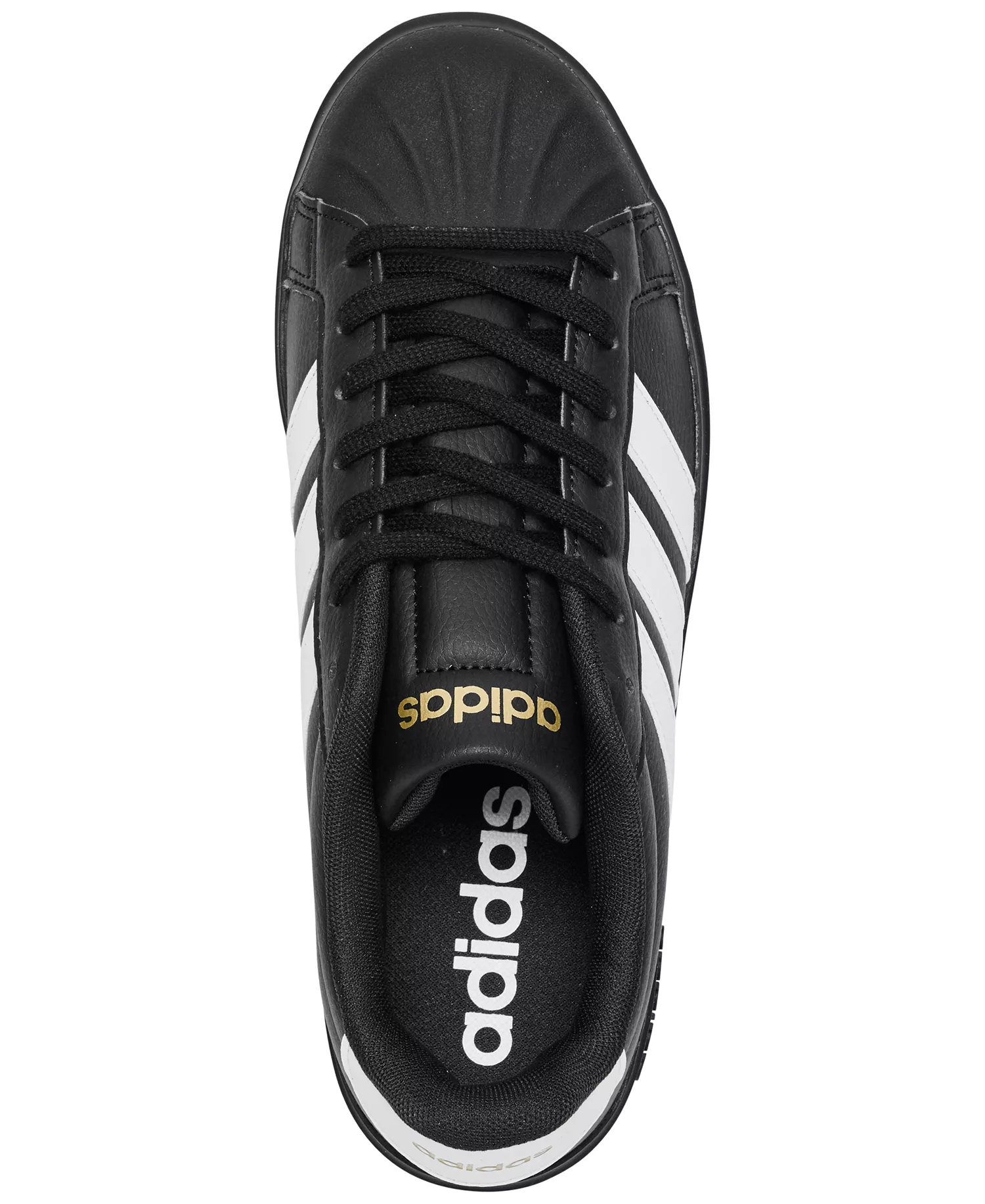 Women's Streettalk Casual Sneakers from Finish Line - Black, White, Metallic Gold - 10