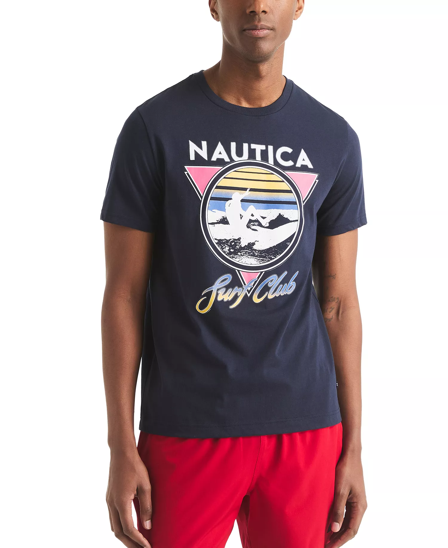 Men's Surf Club Logo Graphic T-Shirt - Navy Seas - 2XL