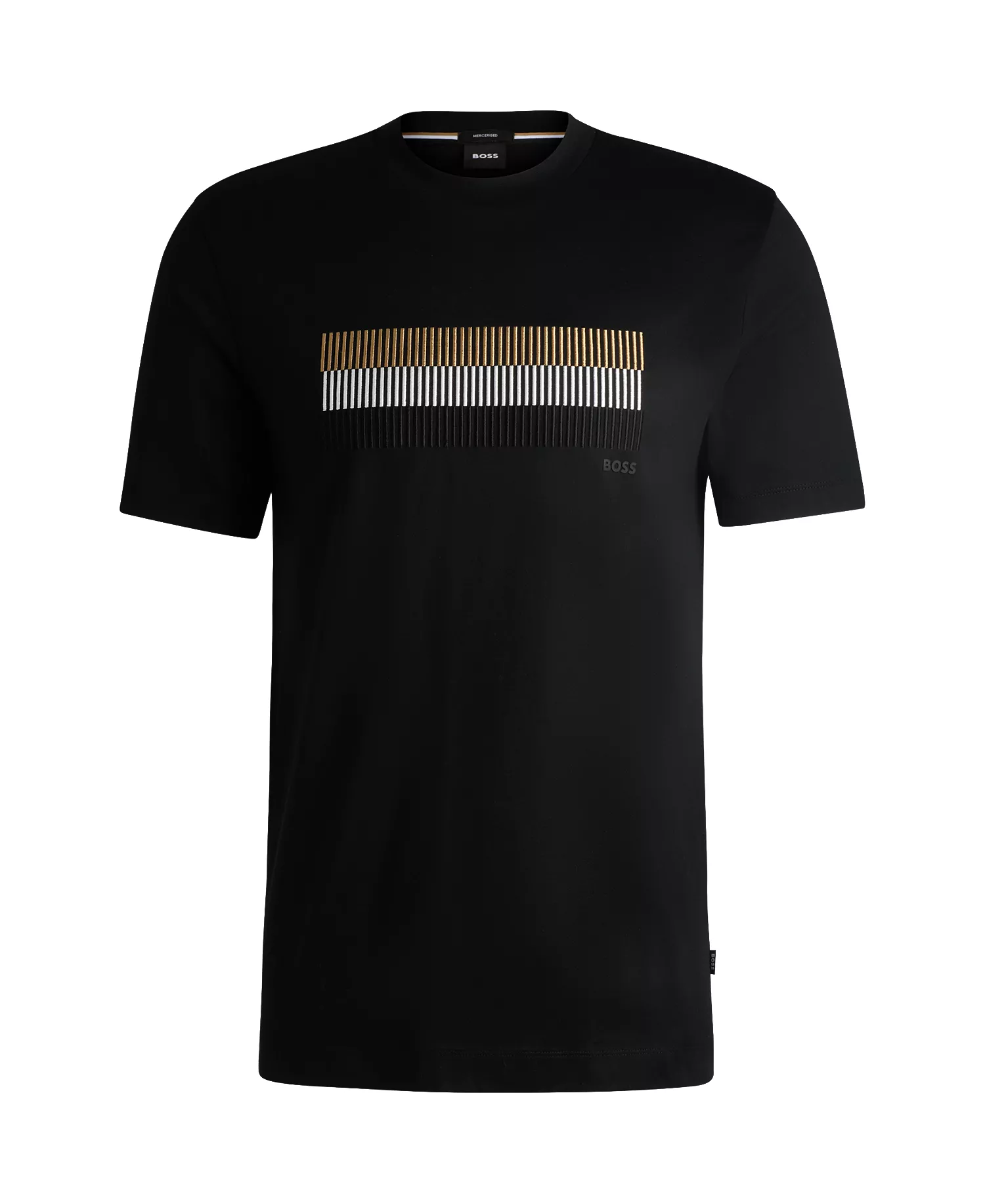Men's Mercerized-Cotton Regular-Fit T-Shirt - Black - M