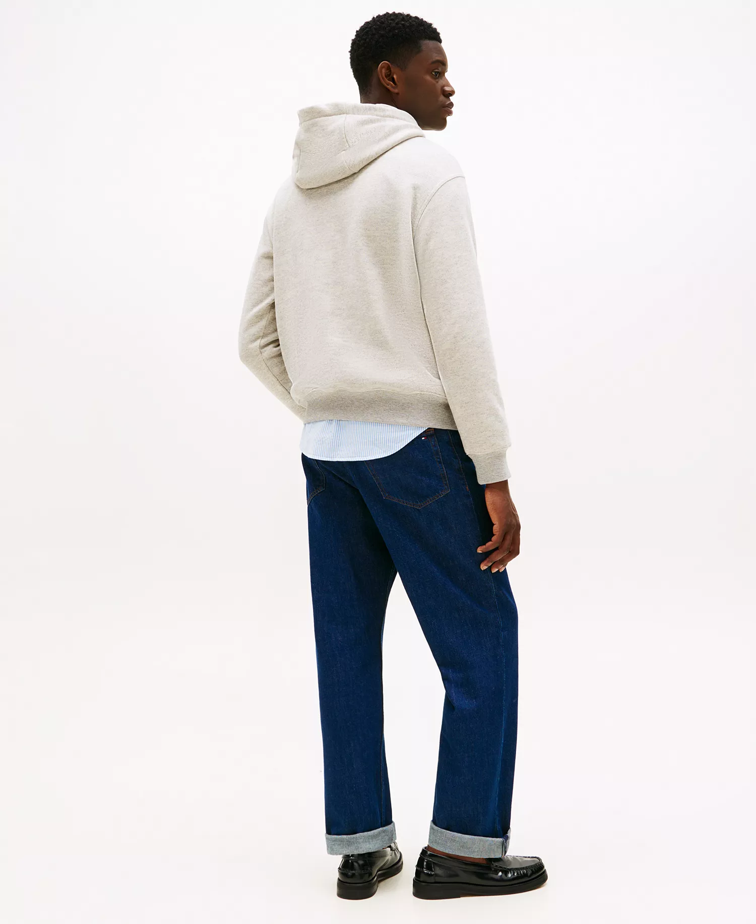 Men's Tonal Logo Crest Embroidery Hoodie - Light Grey Marbled Heather - S