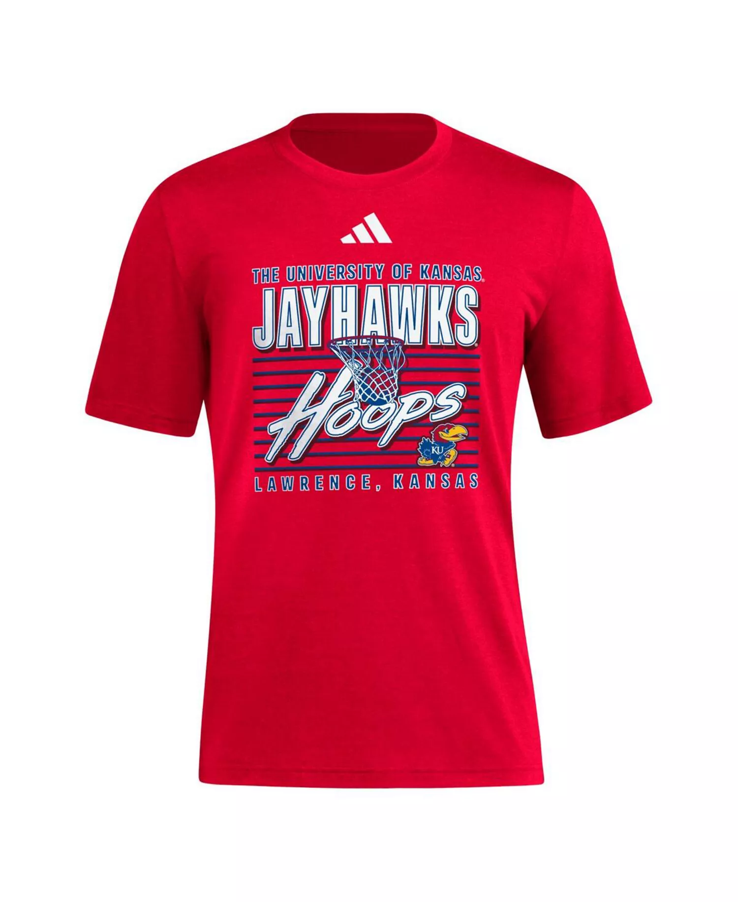 Men's Red Kansas Jayhawks Locker Swish Tri-Blend T-Shirt - Red - L