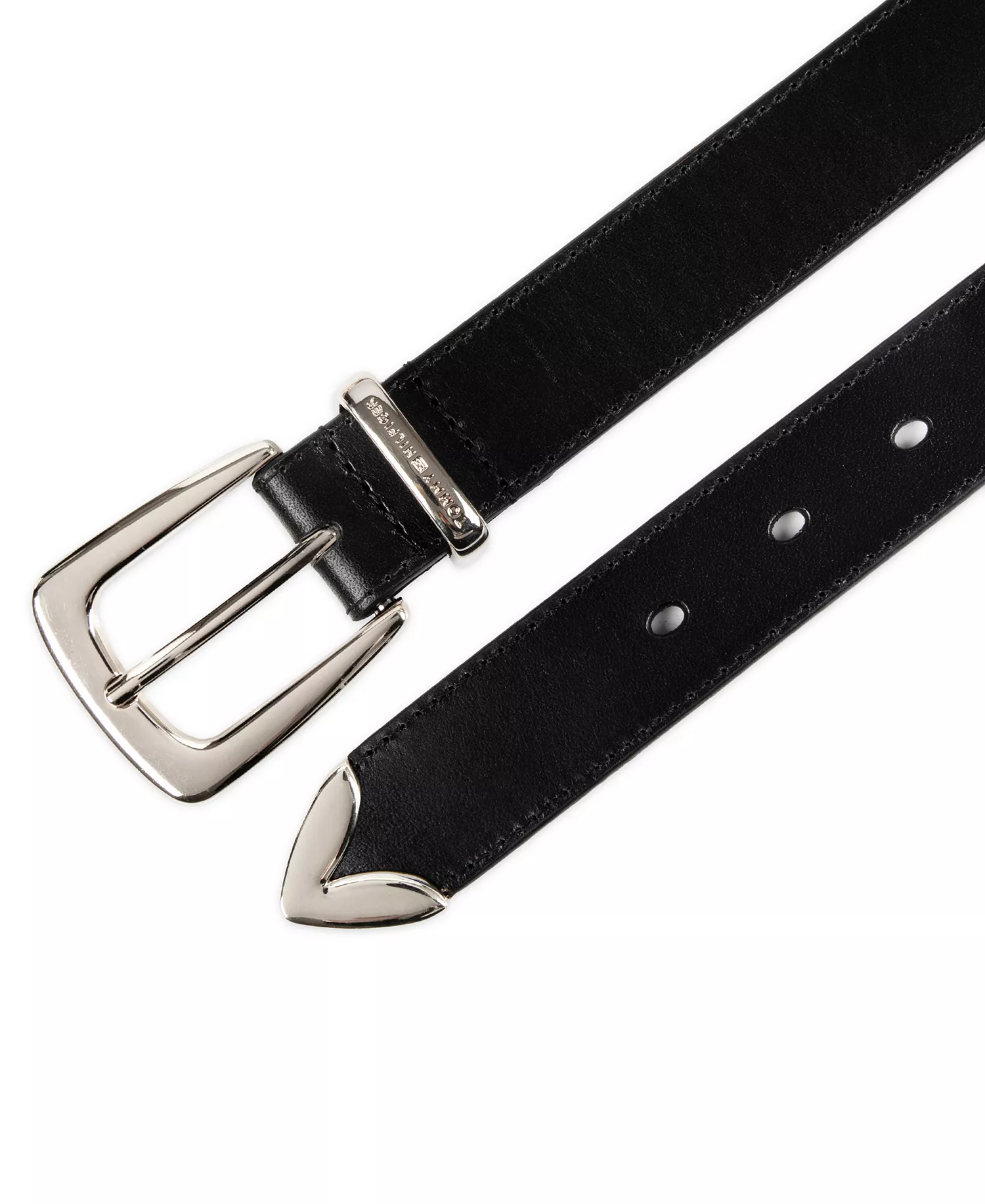 Women's Modern Casual Western Leather Belt - Black - L