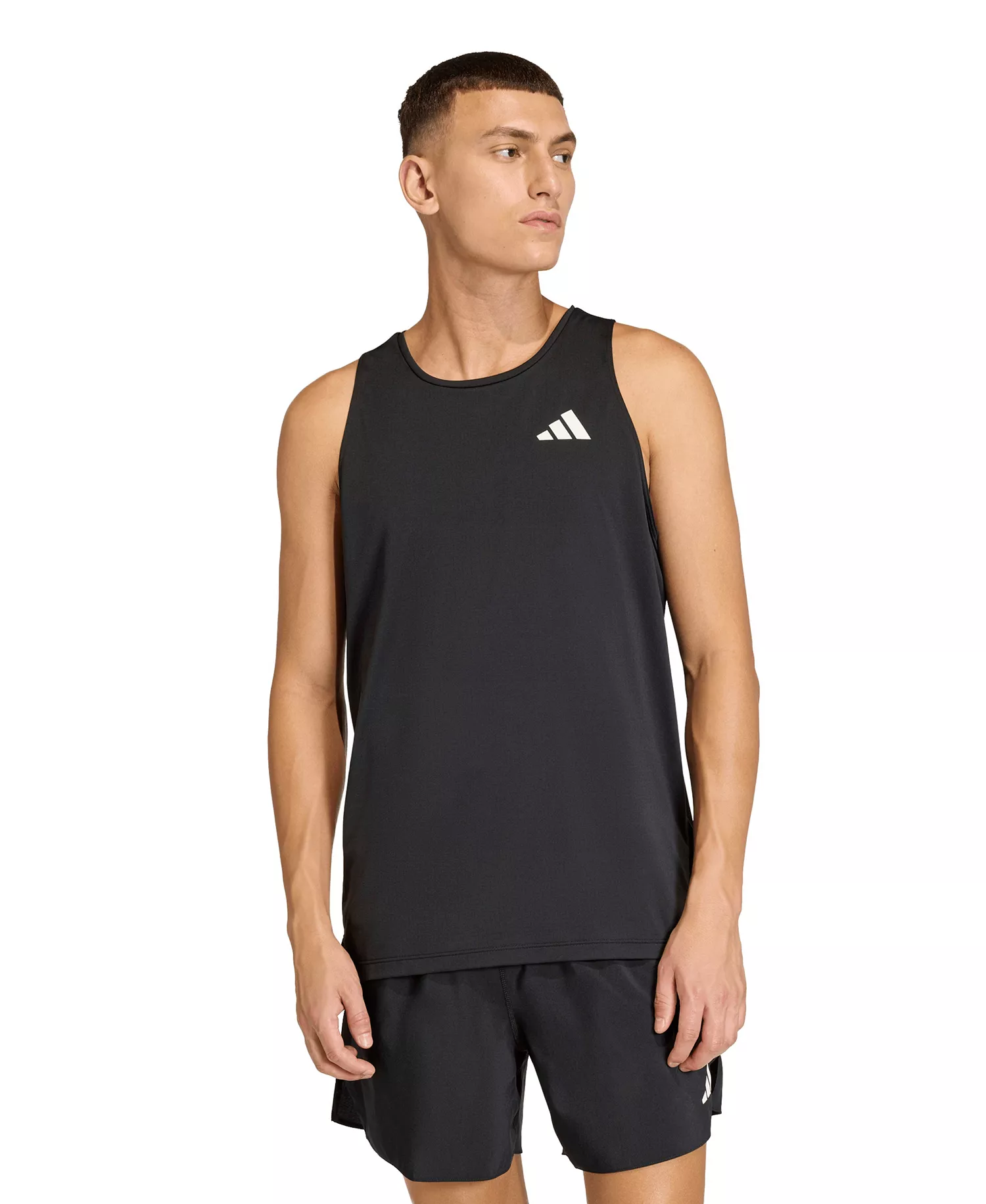Men's Sleeveless Round Neck Tank Top - Black - 2XL
