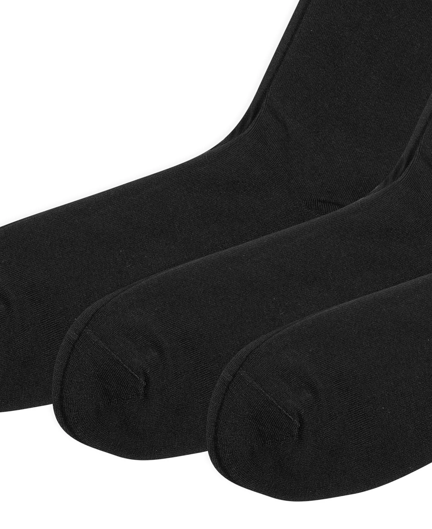 3 Pack Dress Men's Socks - Black - 10-13