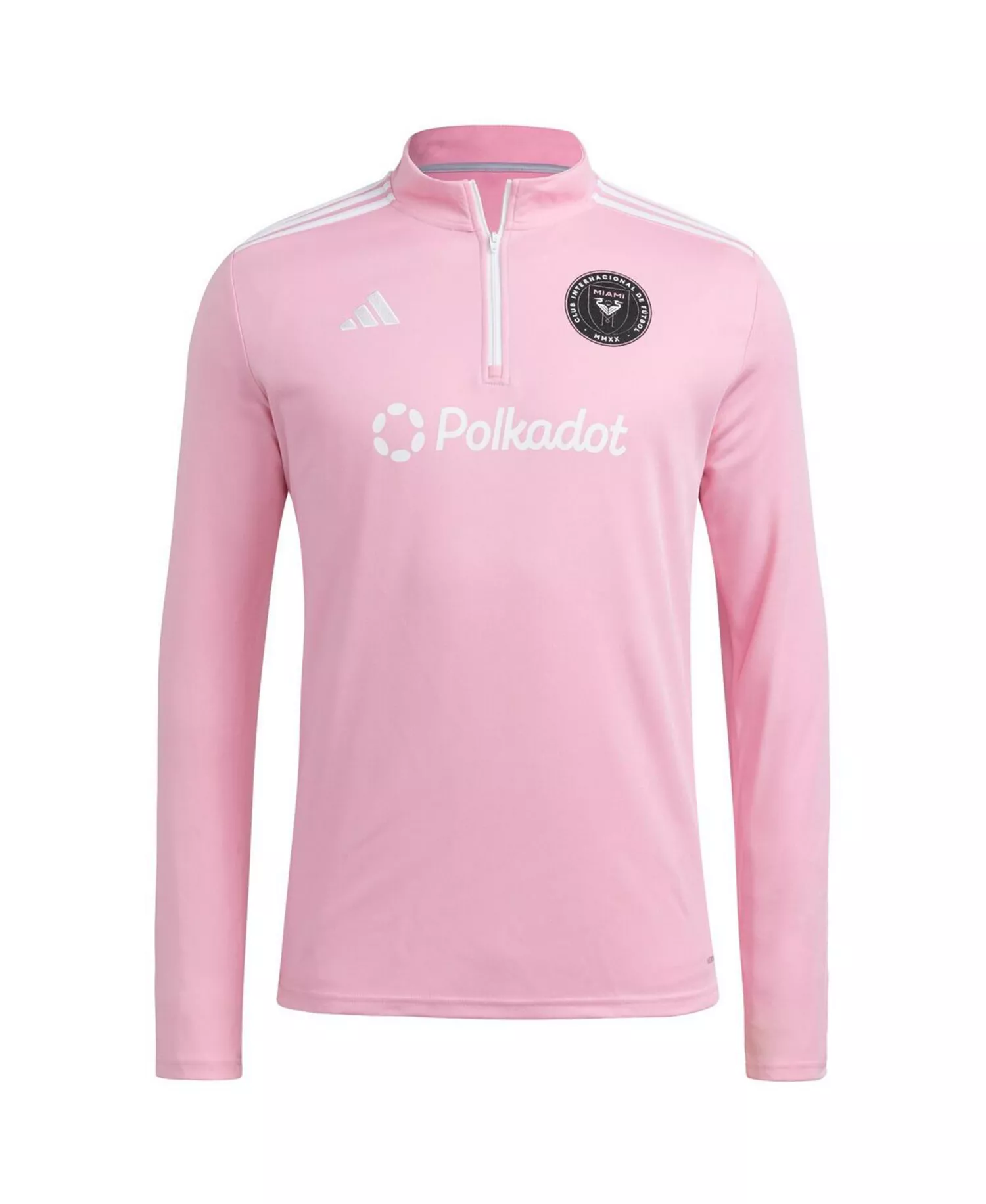 Men's Pink Inter Miami CF 2025 Quarter-Zip Long Sleeve Training Sweatshirt - Pink - 2XL