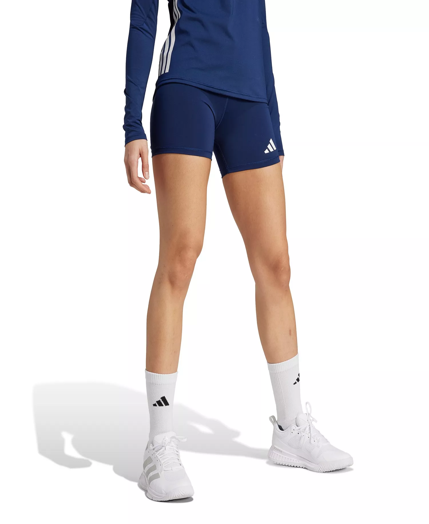 Women's Techfit Volleyball High Rise Shorts - Team Navy Blue - L