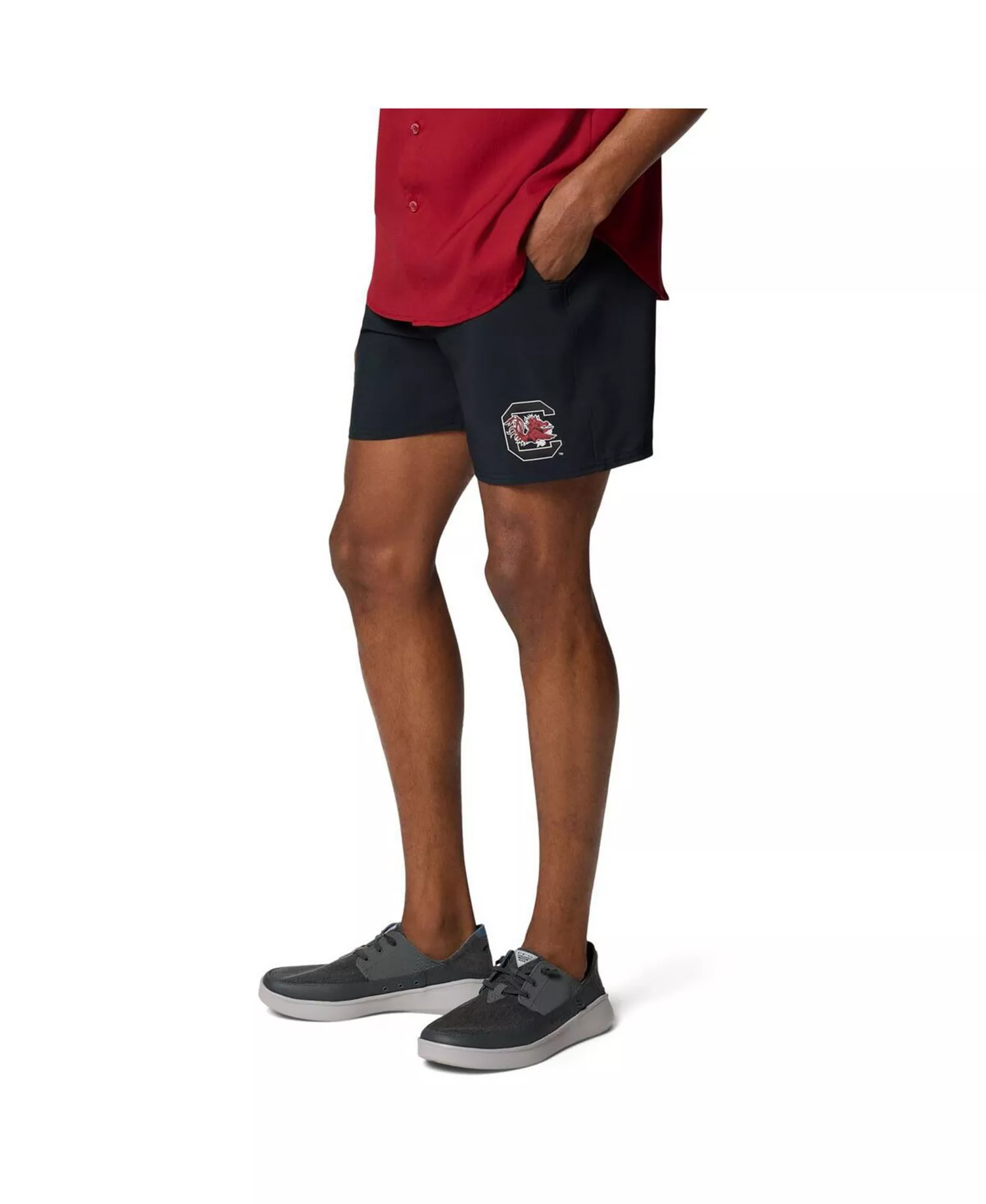 Men's Black South Carolina Gamecocks PFG Terminal Roamer Omni-Shade Stretch Shorts - Black - L