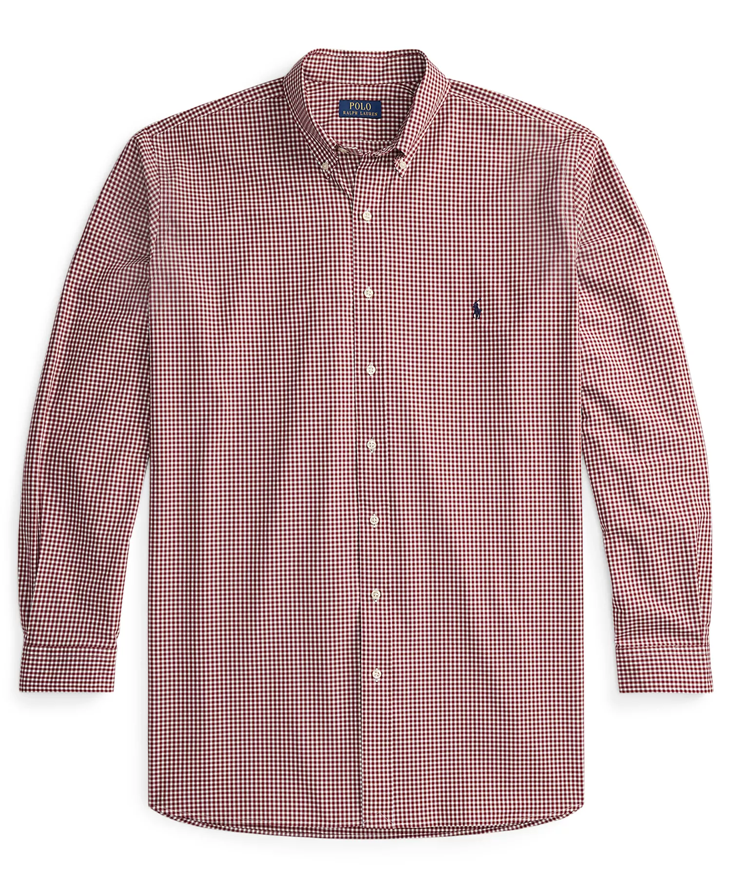 Men's Big & Tall Poplin Sport Shirt - Classic Wine White - 2LT