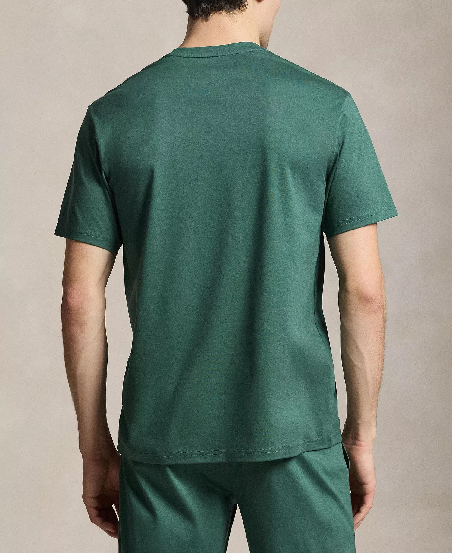 Men's Regular-Fit Pajama T-Shirt - Washed Forest/Cruise Navy Polo Player - L