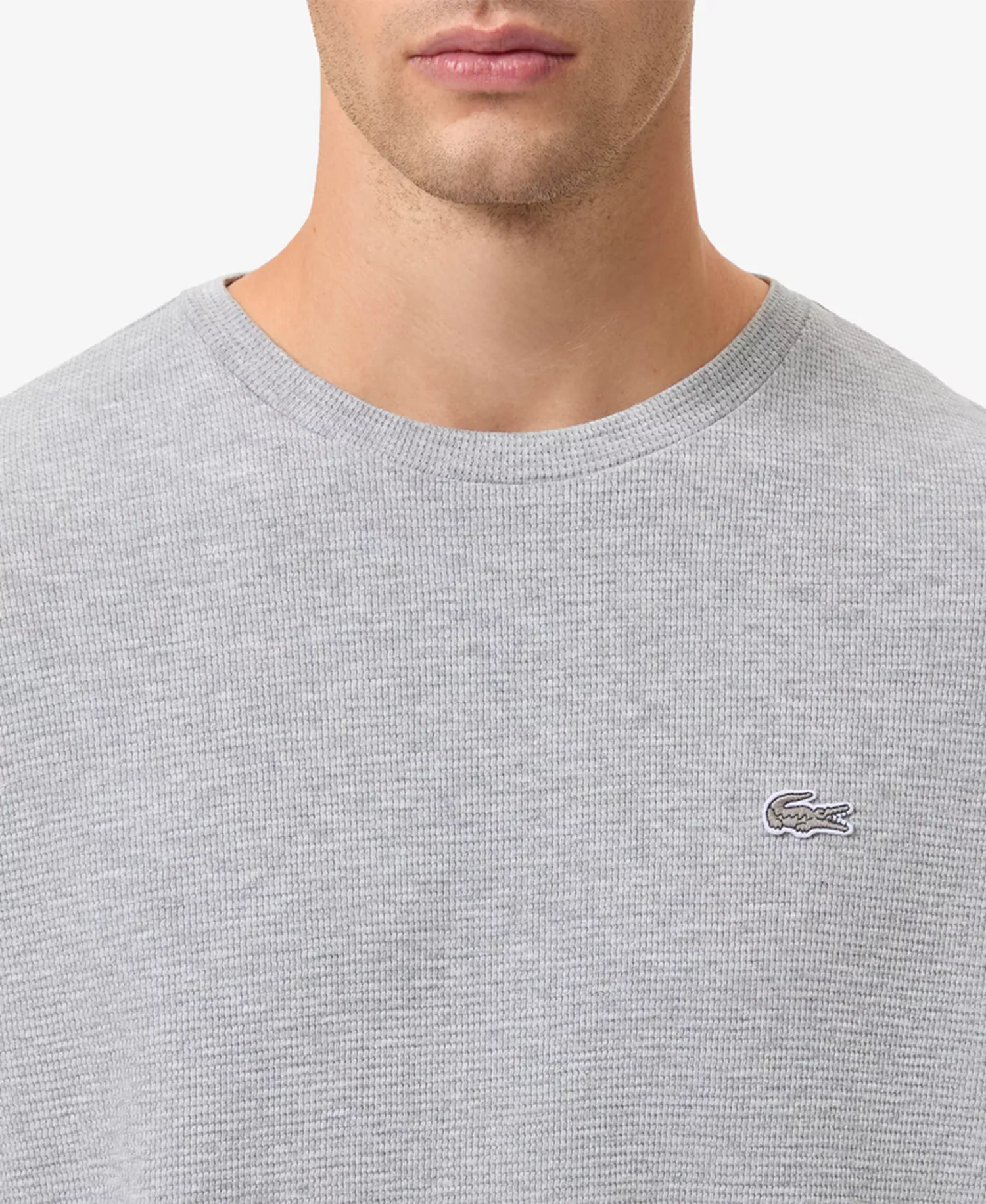 Men's Waffle-Knit Thermal T-Shirt - Silver Chine - L