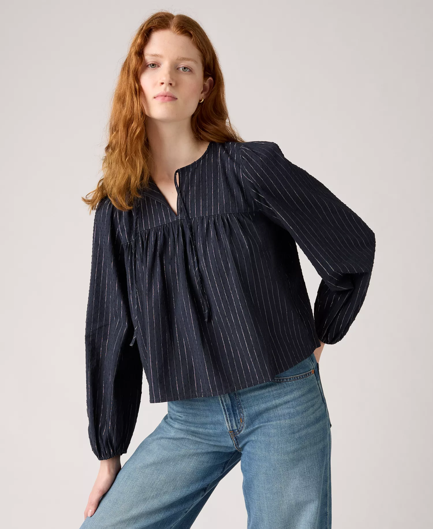 Women's Josephine Long Sleeve Top - Black - L