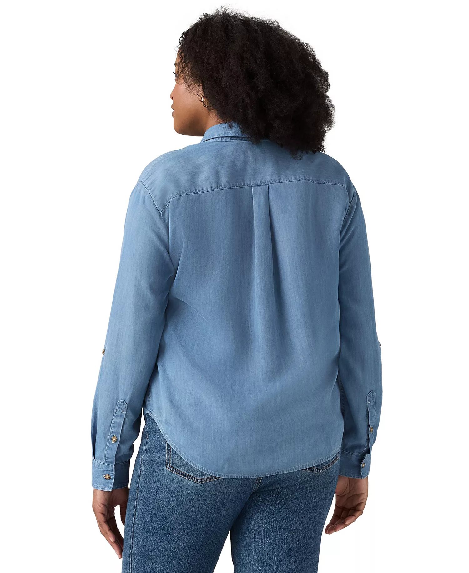 Plus Size Darlene Long Sleeve Shirt - Blue - 1X
