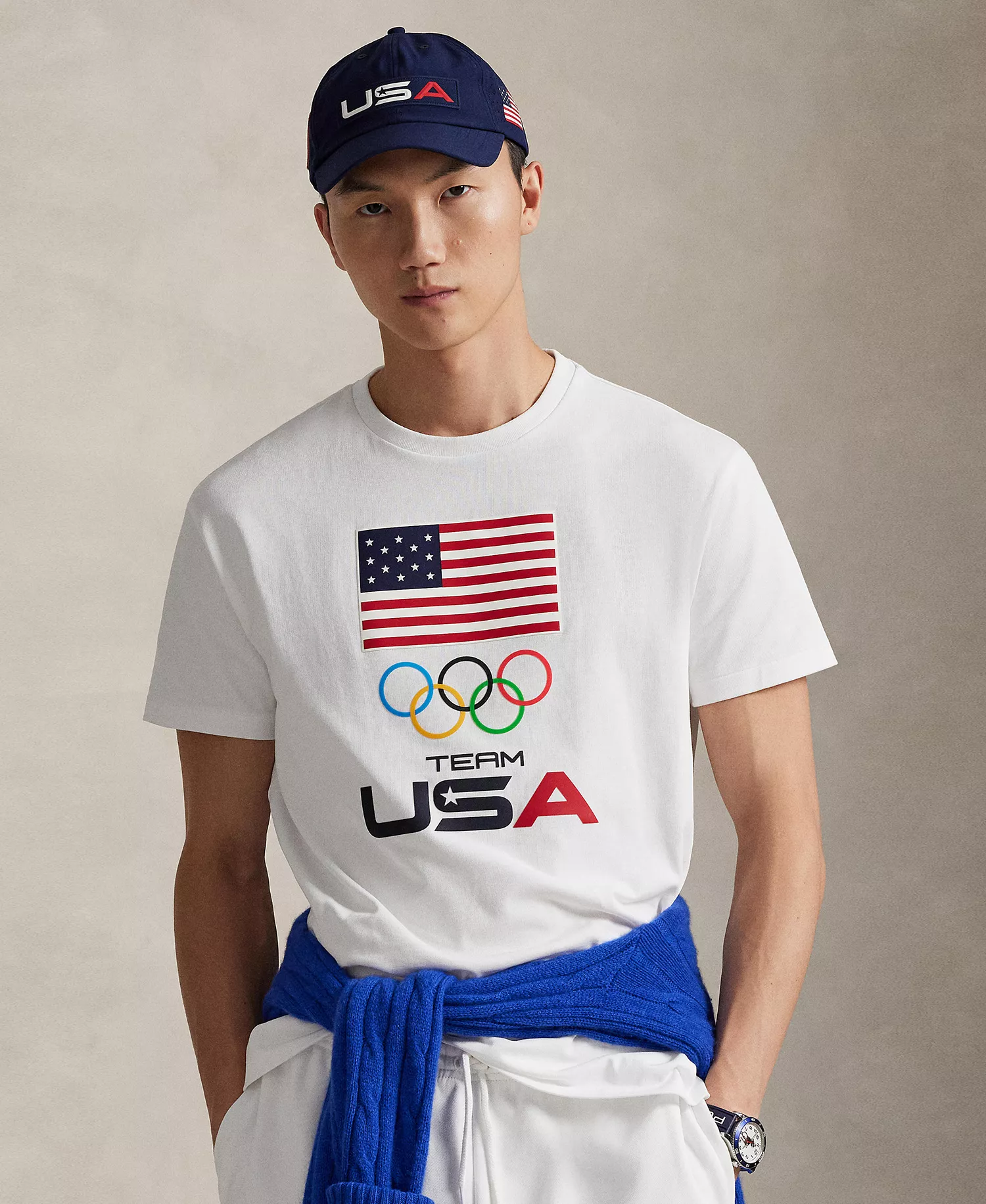 Men's Team USA Jersey Graphic T-Shirt - White - L