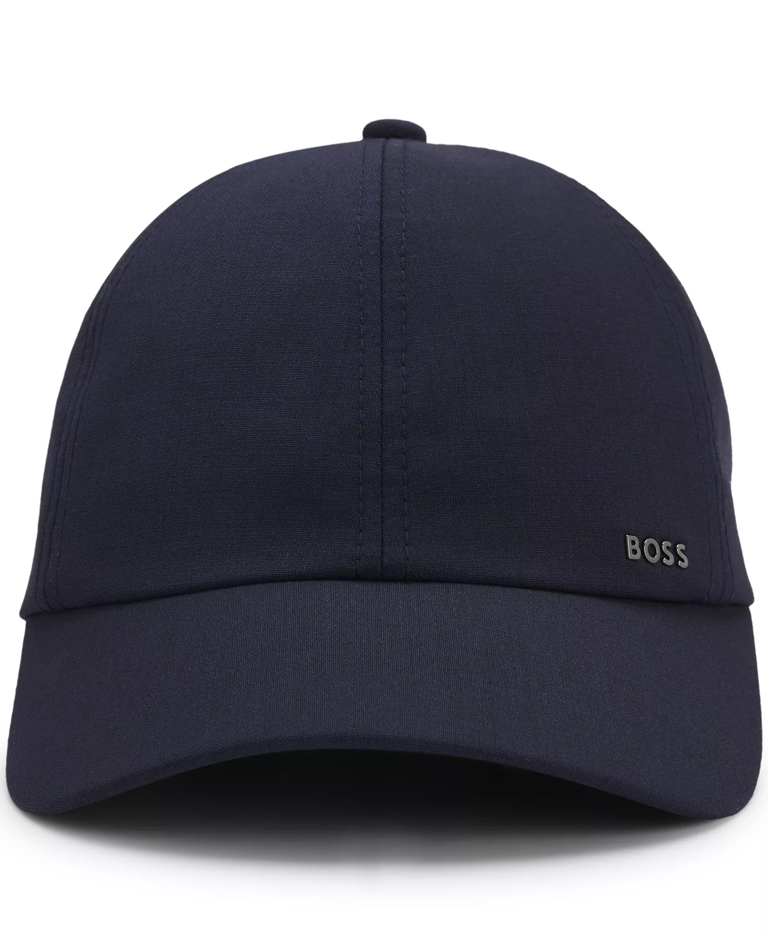 Men's Wool-Blend Twill Metallic Logo Lettering Cap - Dark Blue - ONE SIZE