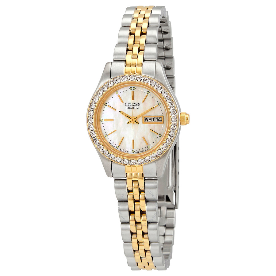 Citizen Quartz Crystal Mother of Pearl Dial Ladies Watch