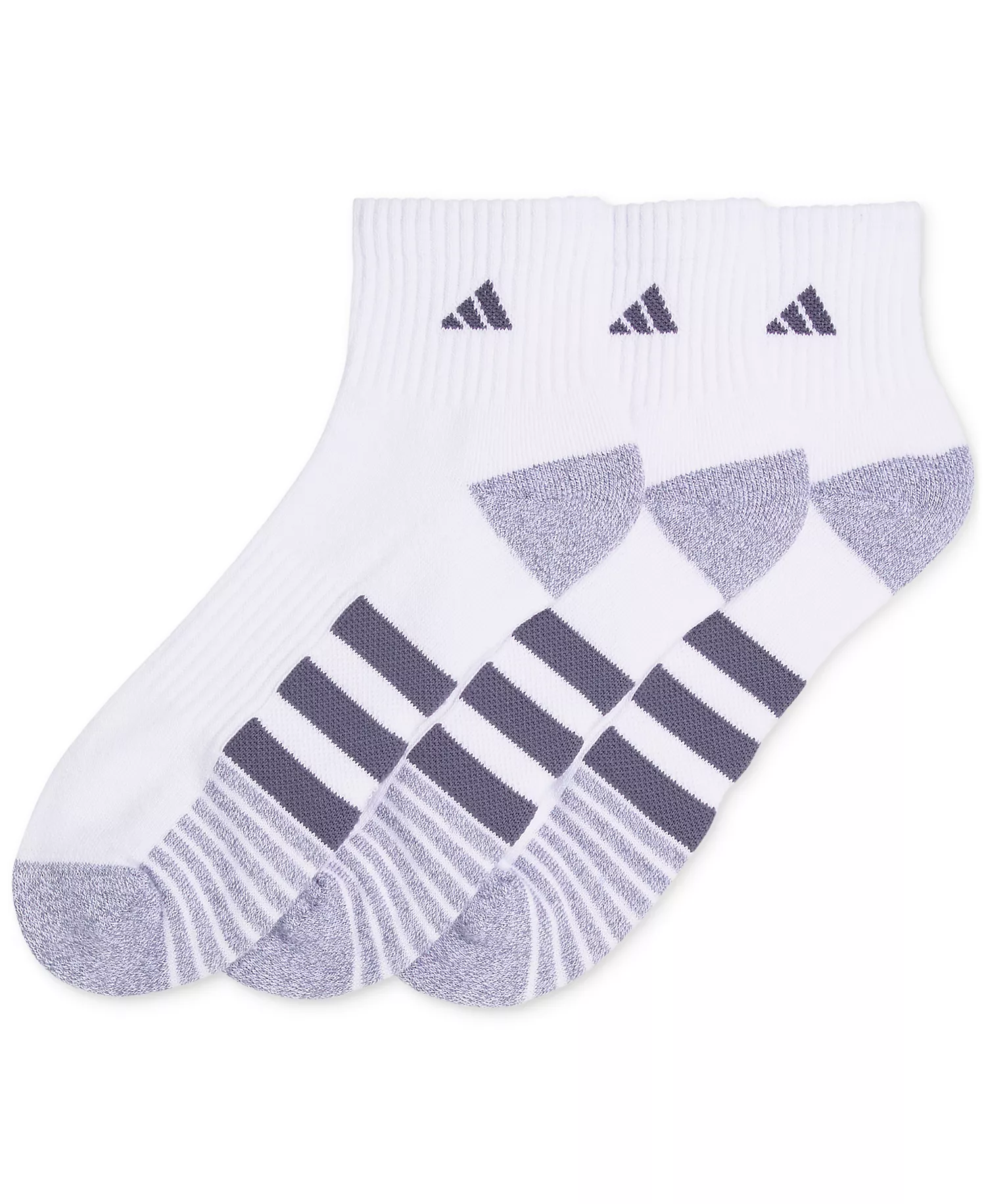Men's 3-pk. Cushioned Quarter Logo Socks - Black - L