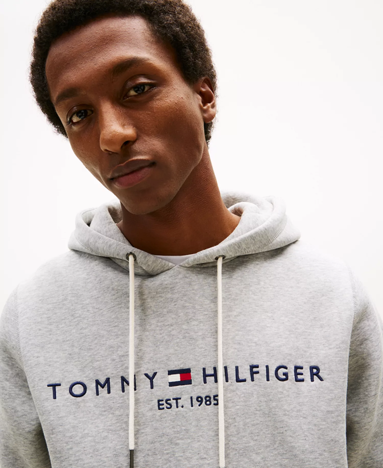 Men's Embroidered Logo Hoodie - Cloud Heather - XL