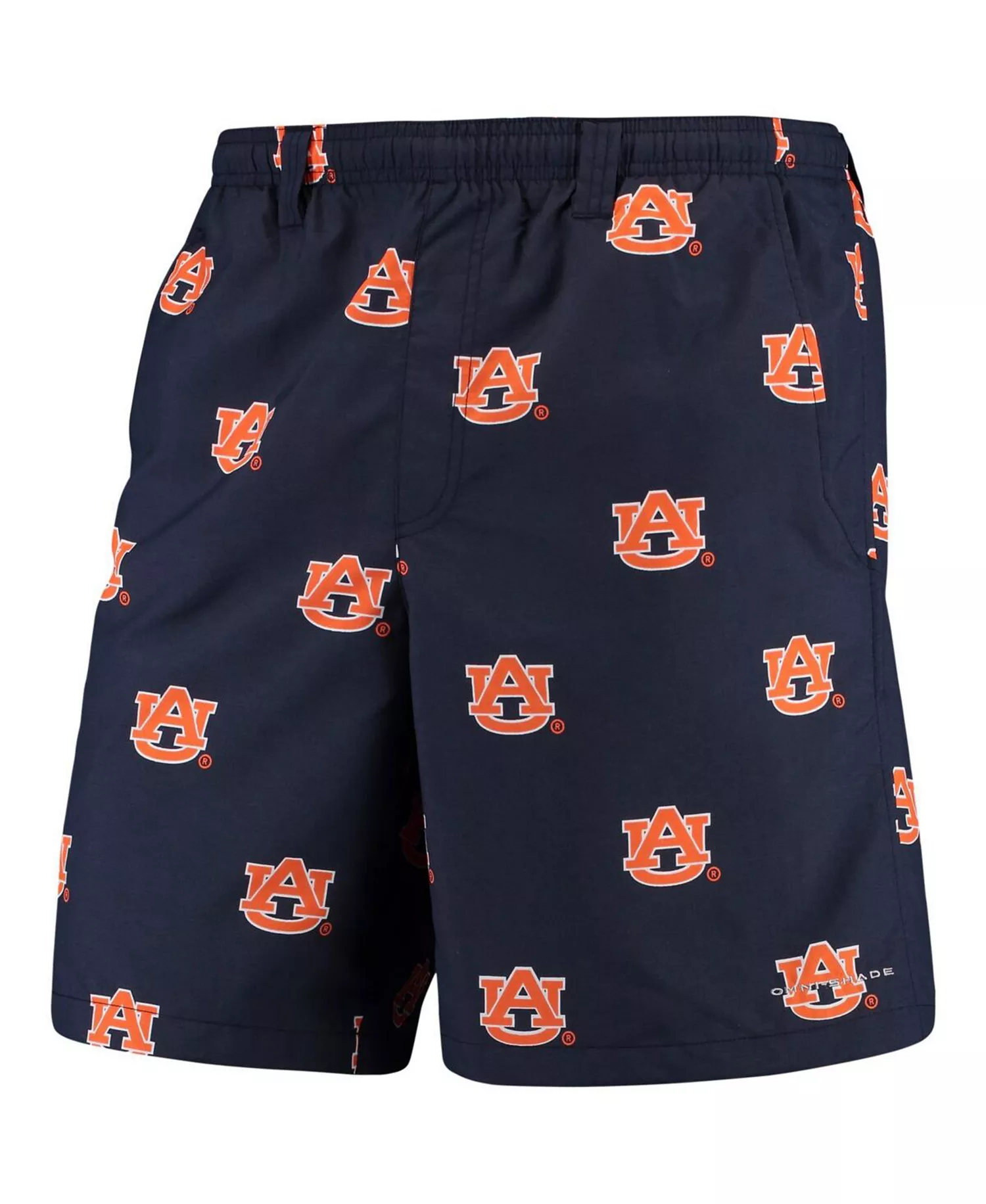 Men's PFG Navy Auburn Tigers Backcast II 8" Omni-Shade Hybrid Shorts - Navy - M