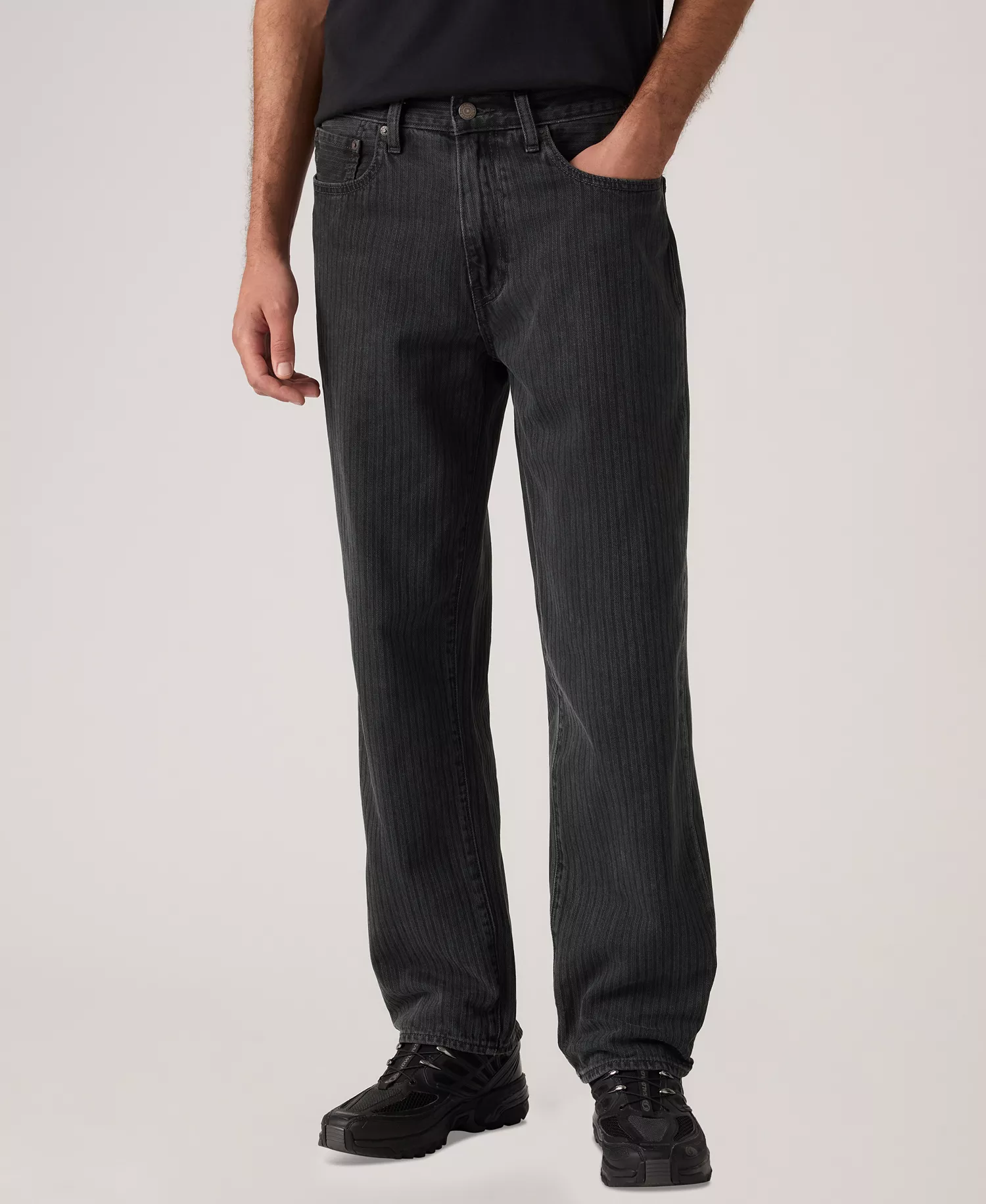 Premium Men's 568 Loose Straight-Leg Jeans - Onyx - 32 - 30
